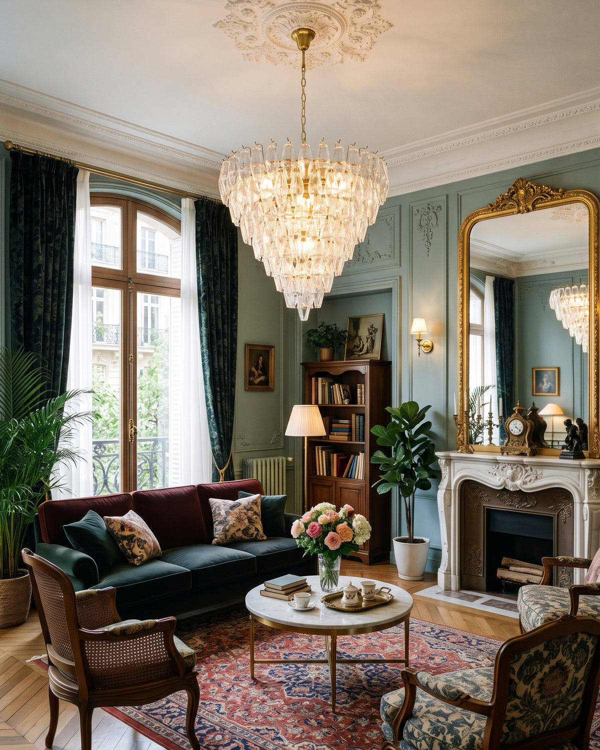 Ilona Cascading Glass Chandelier
