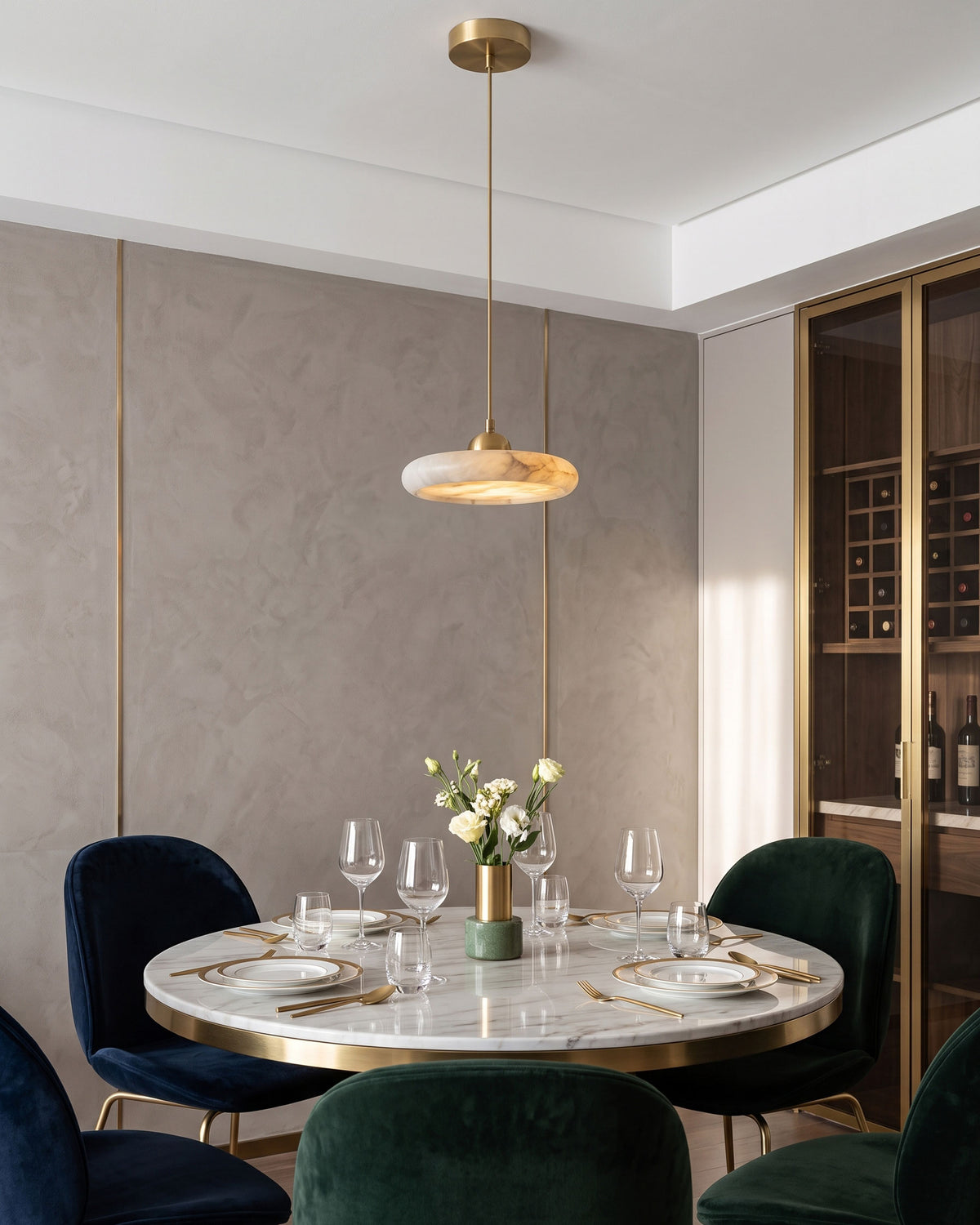 Inigo Slim Alabaster Pendelleuchte