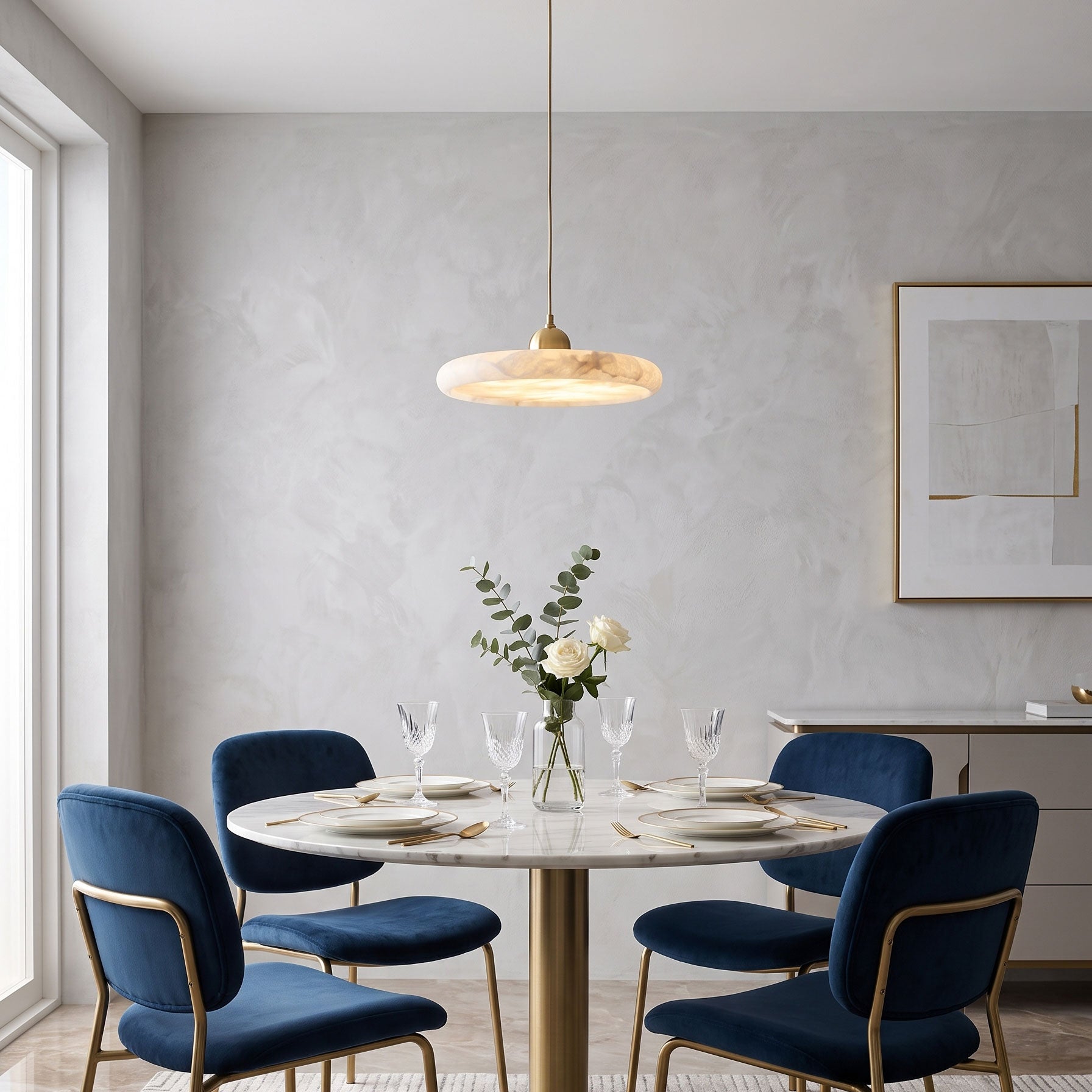 Inigo Slim Alabaster Pendelleuchte