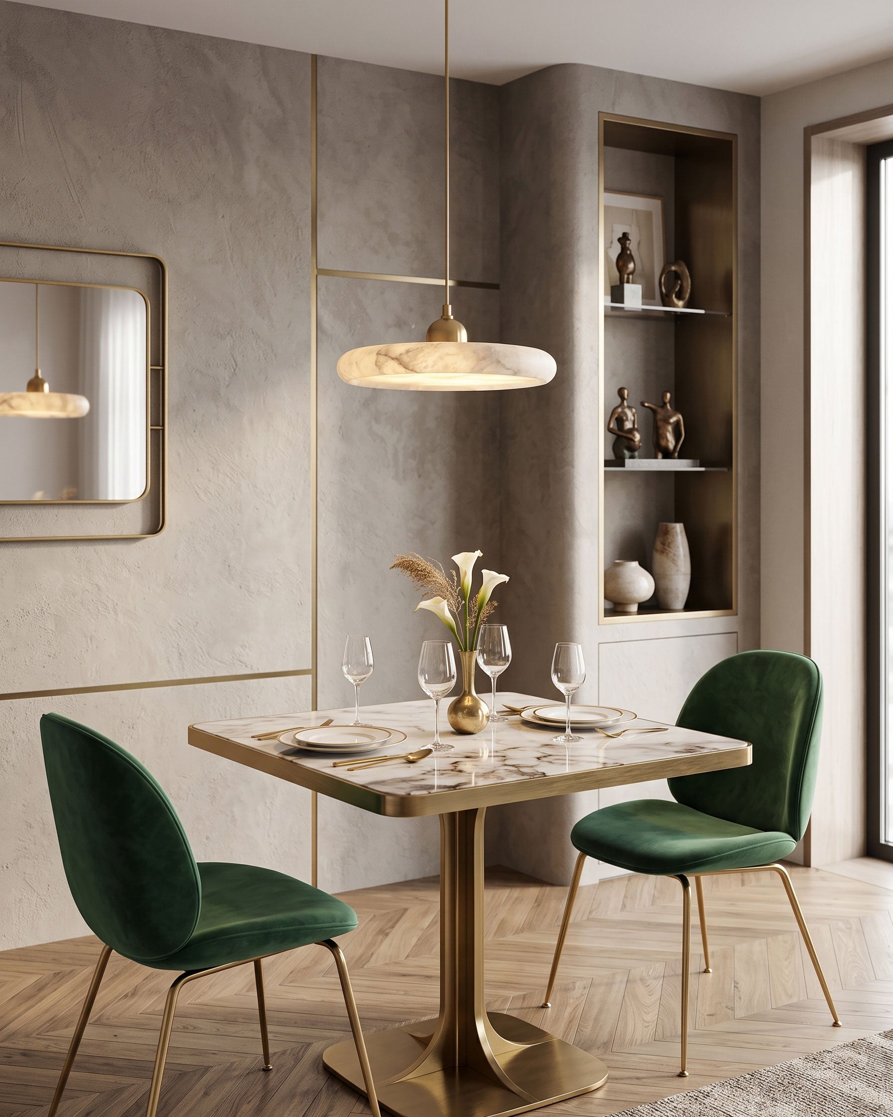 Inigo Slim Alabaster Pendelleuchte
