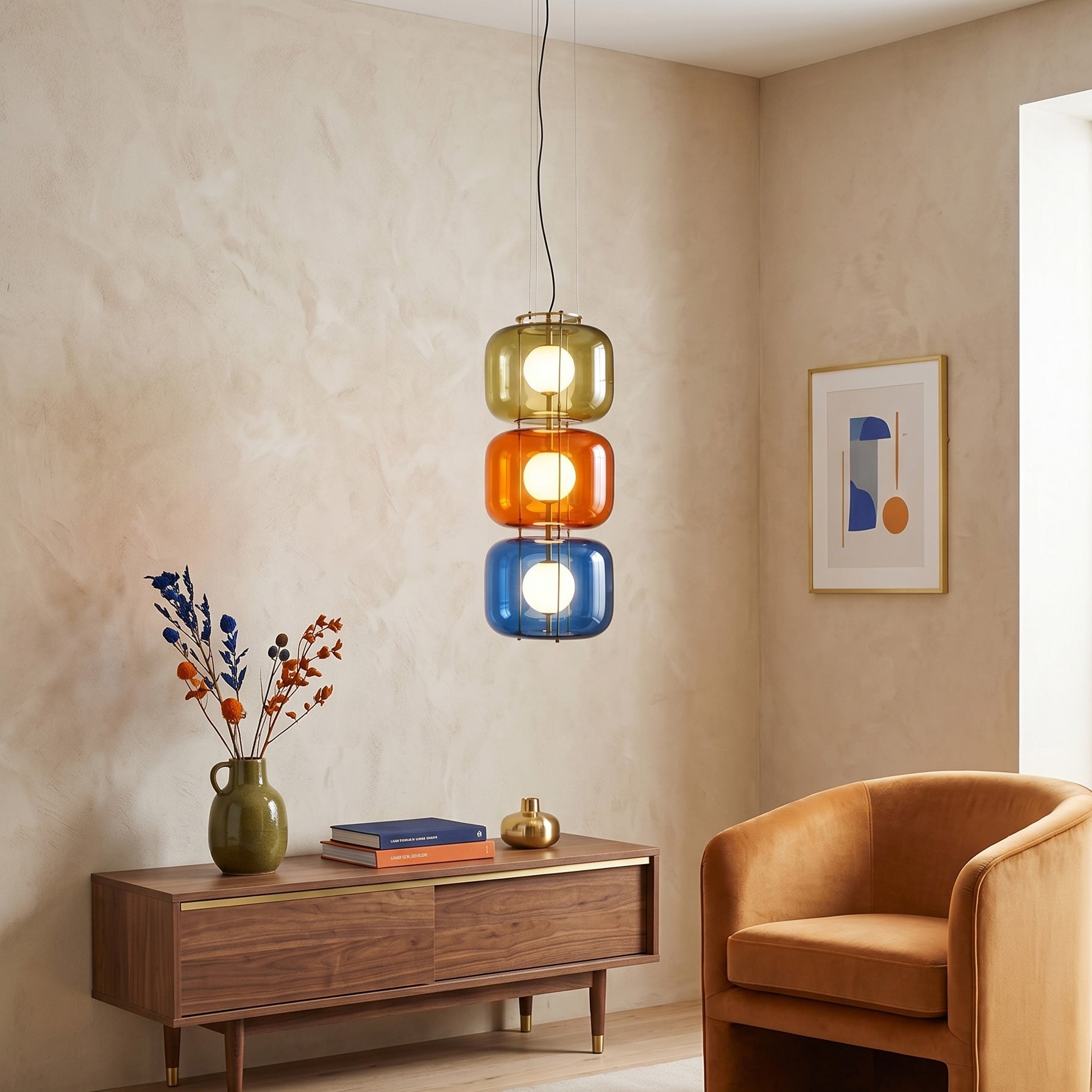 Jasper Colorblock Pendant Light