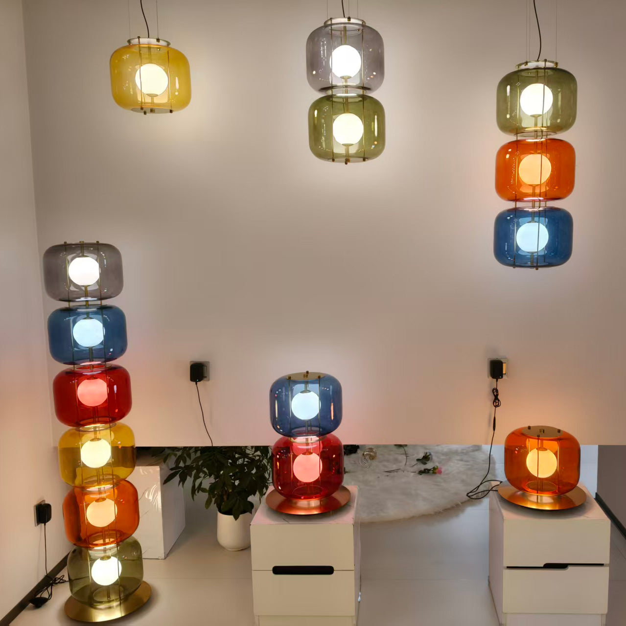 Jasper Colorblock Pendant Light