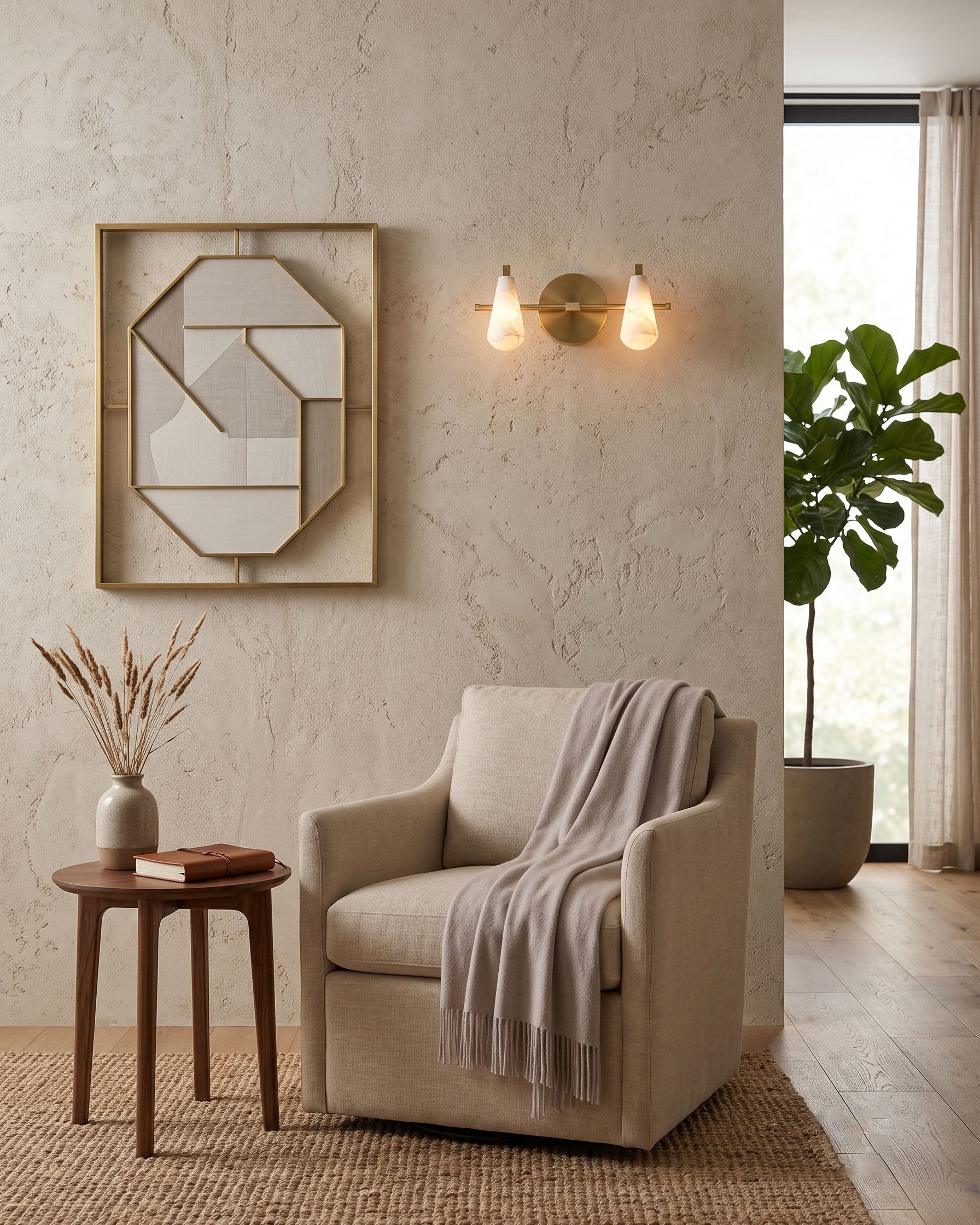 Jethro Alabaster Wall Sconce