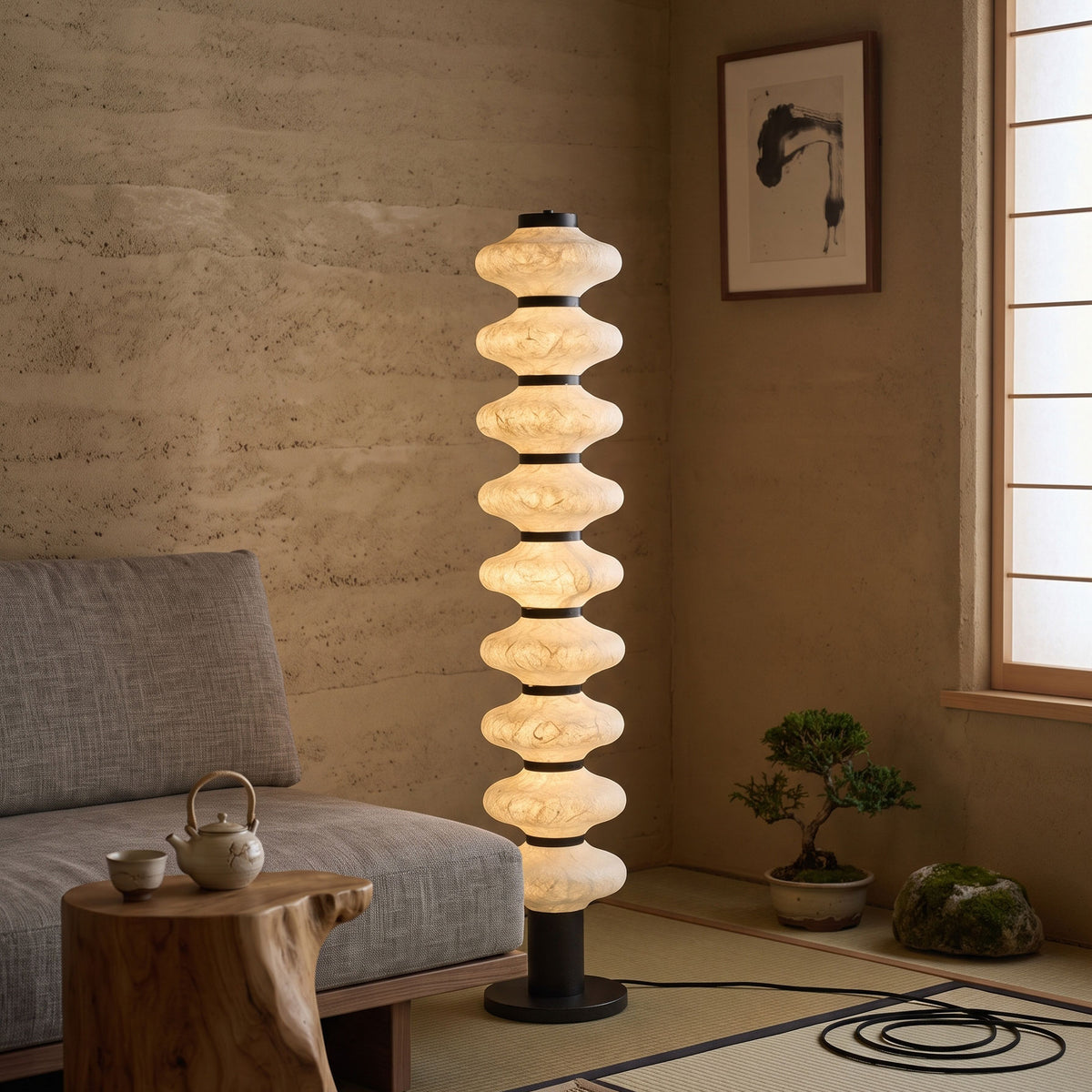 Jett Mulberry Silk Floor Lamp