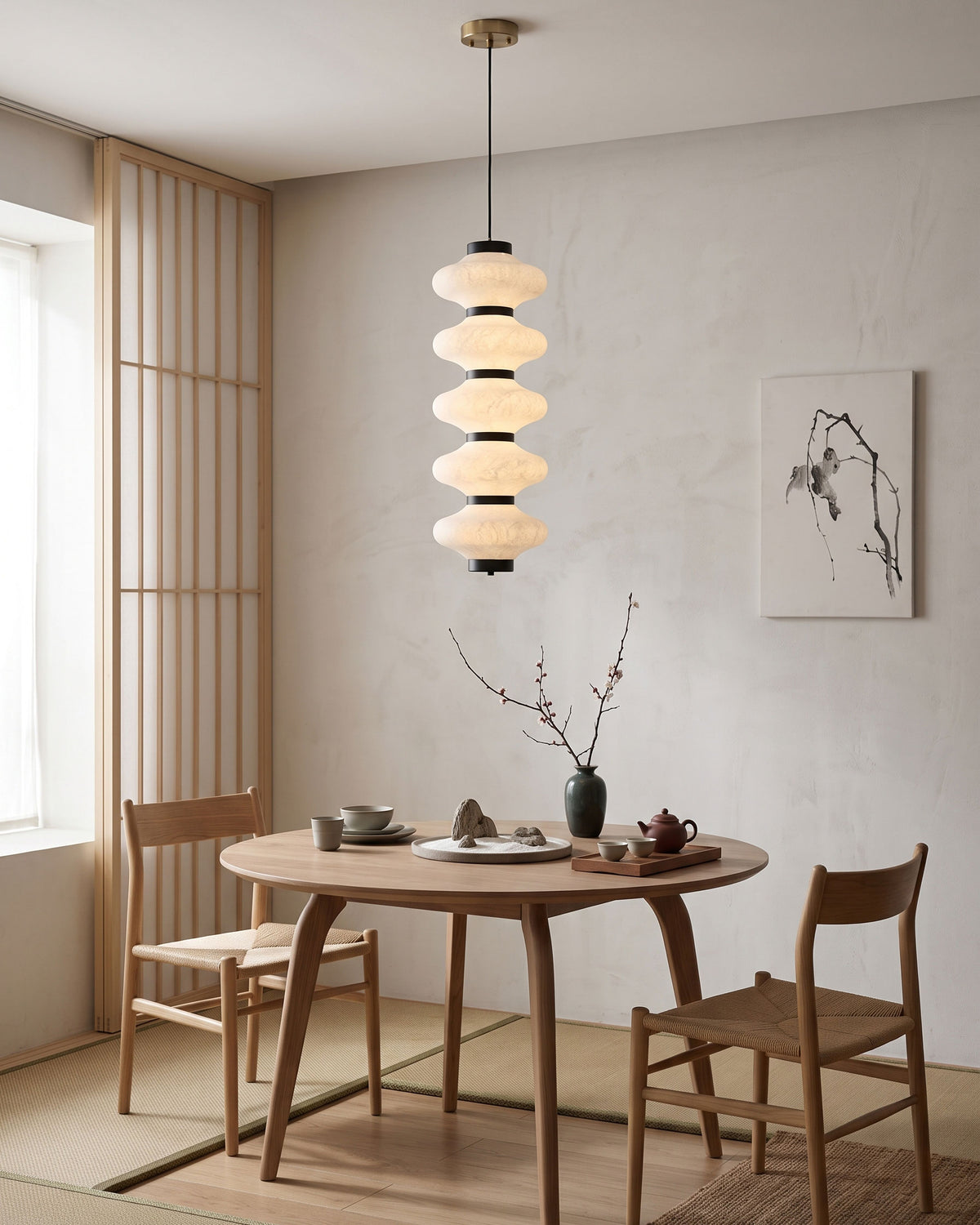 Jett Mulberry Silk Pendant Light
