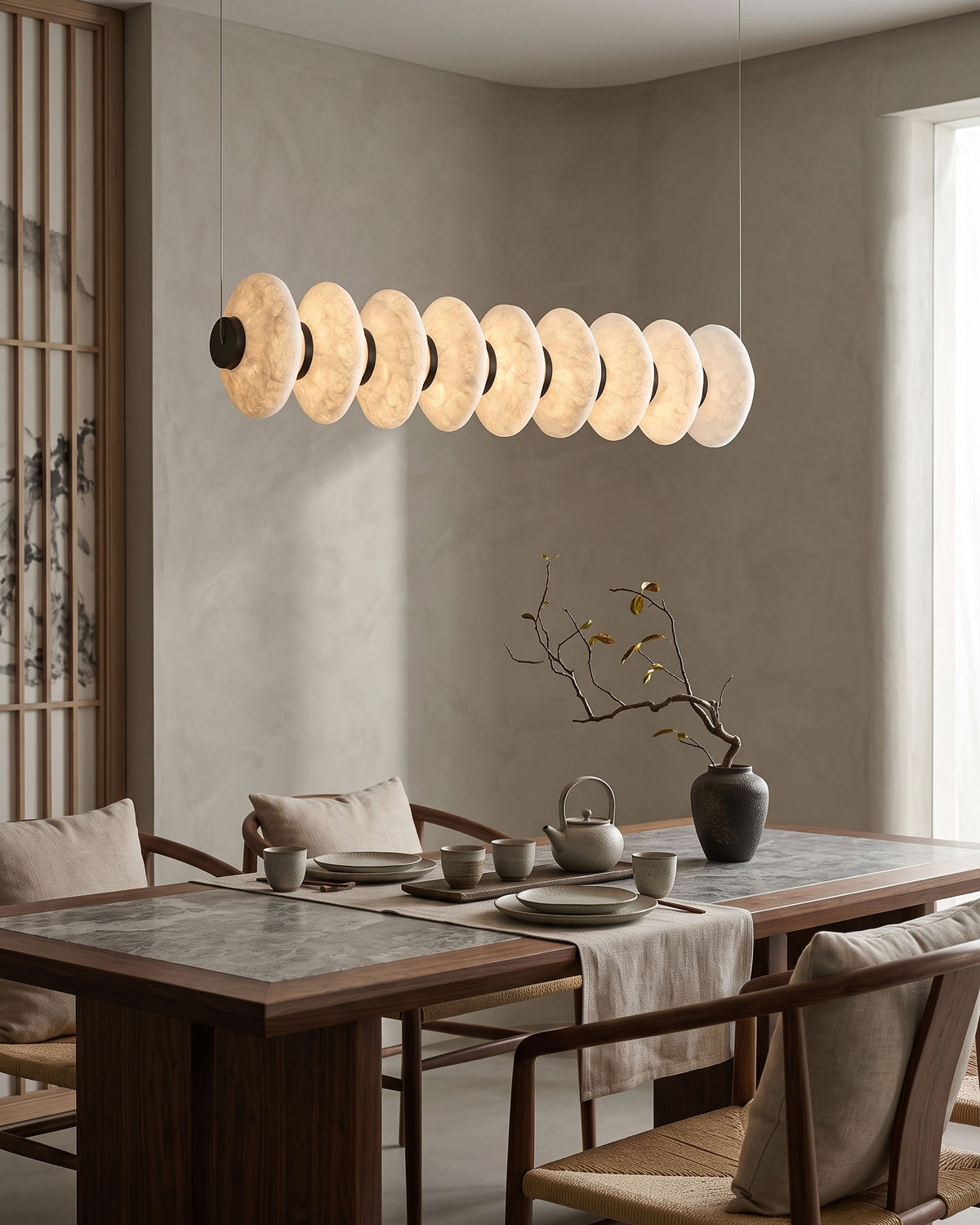 Jett Mulberry Silk Pendant Light