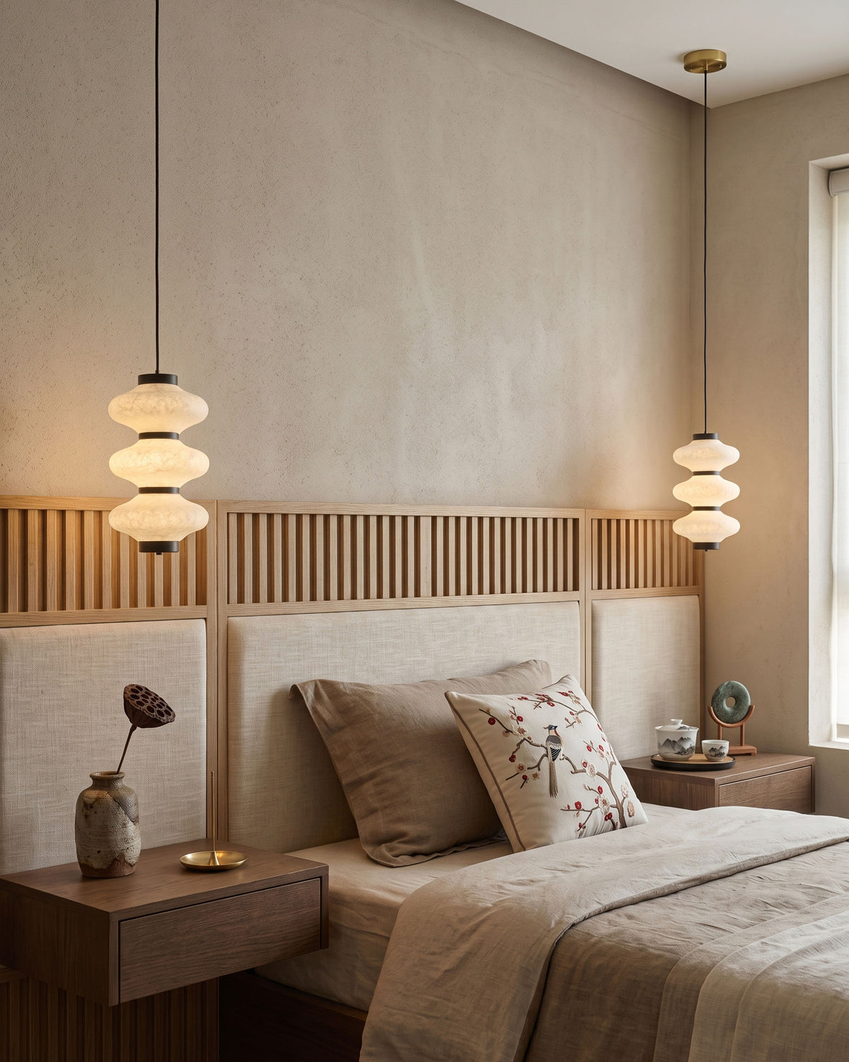 Jett Mulberry Silk Pendant Light