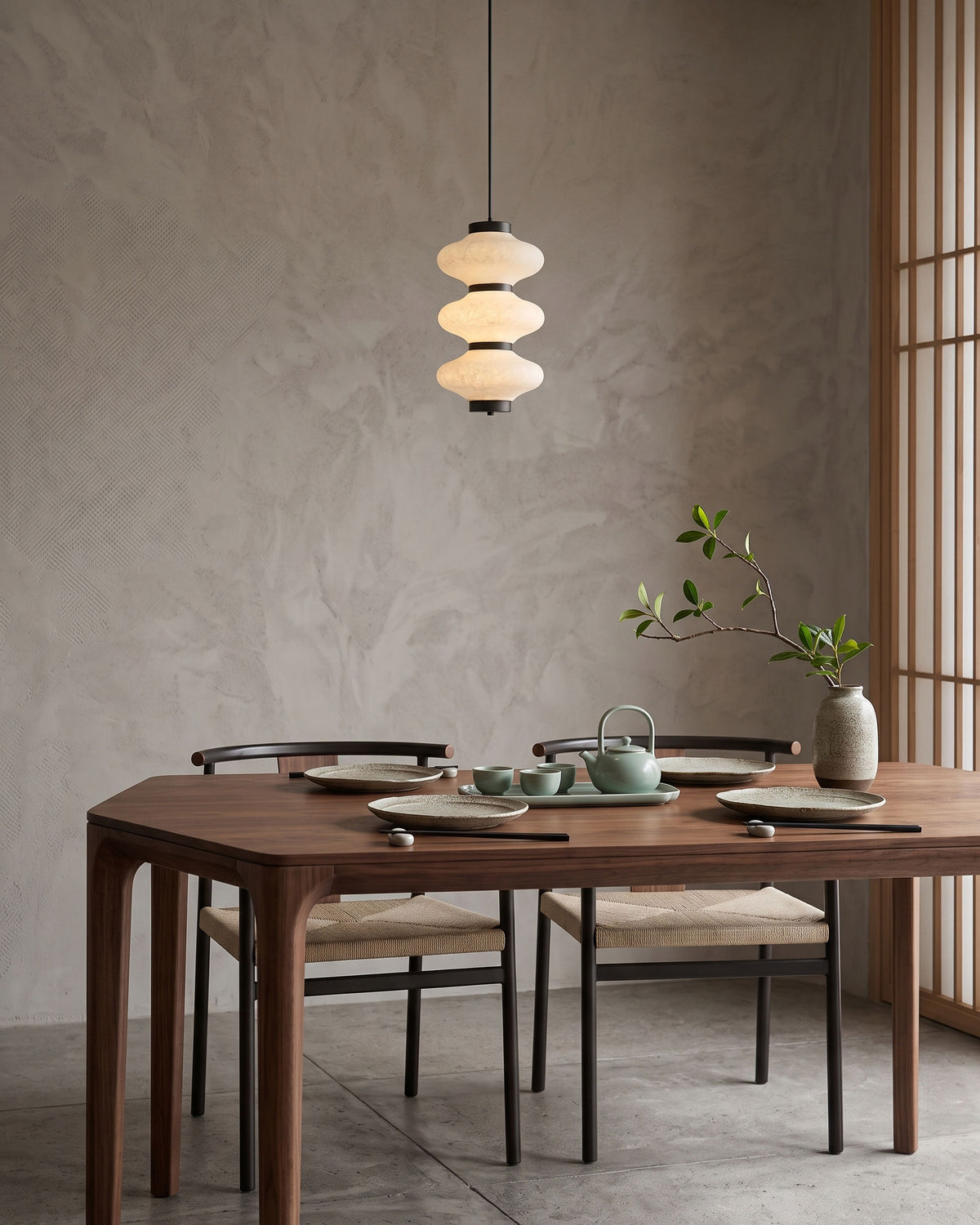 Jett Mulberry Silk Pendant Light