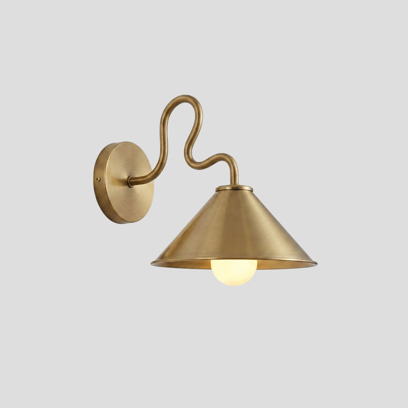 Jorick Wavy Brass Wall Sconce