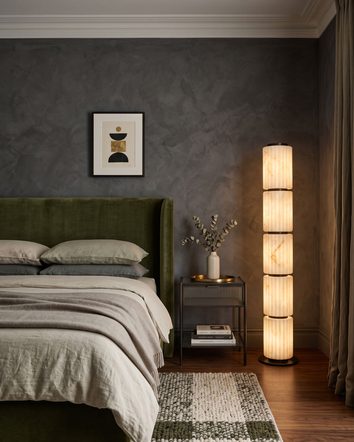 Junius Column Alabaster Floor Lamp