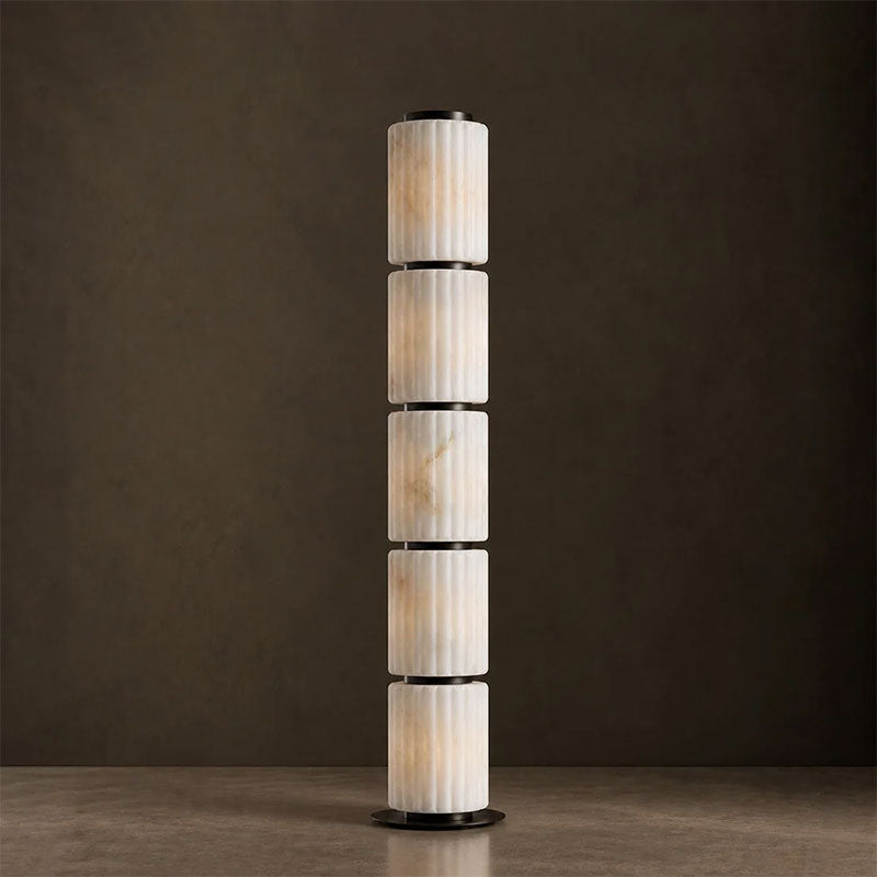 Junius Column Alabaster Floor Lamp
