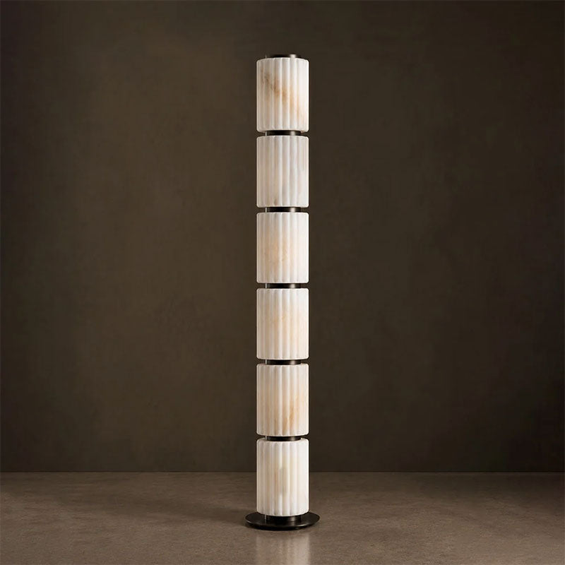 Junius Column Alabaster Floor Lamp