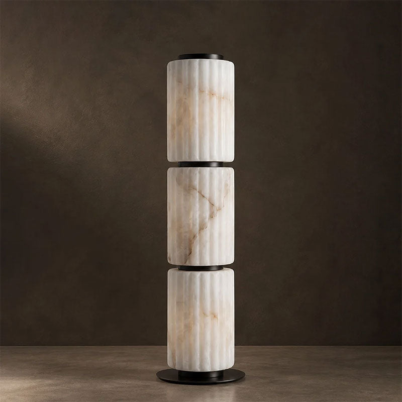 Junius Column Alabaster Floor Lamp
