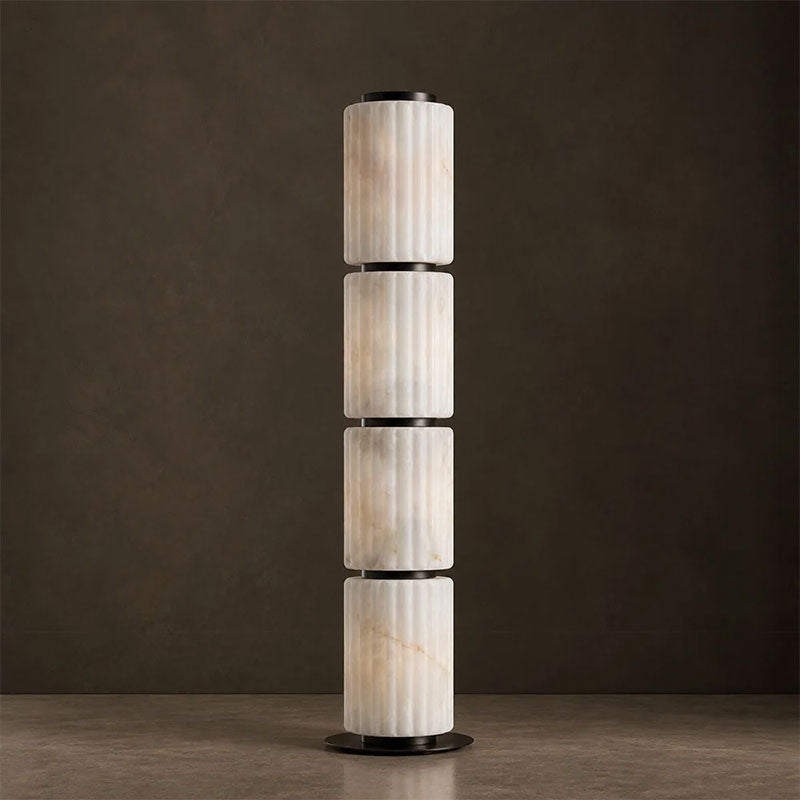 Junius Column Alabaster Floor Lamp