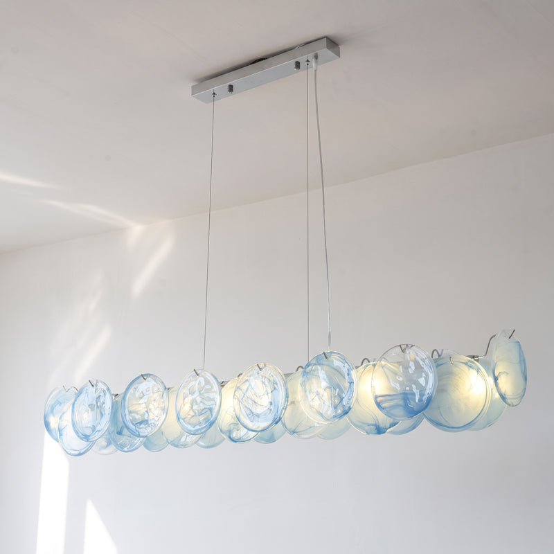 Keanu Ripple Glass Island Chandelier