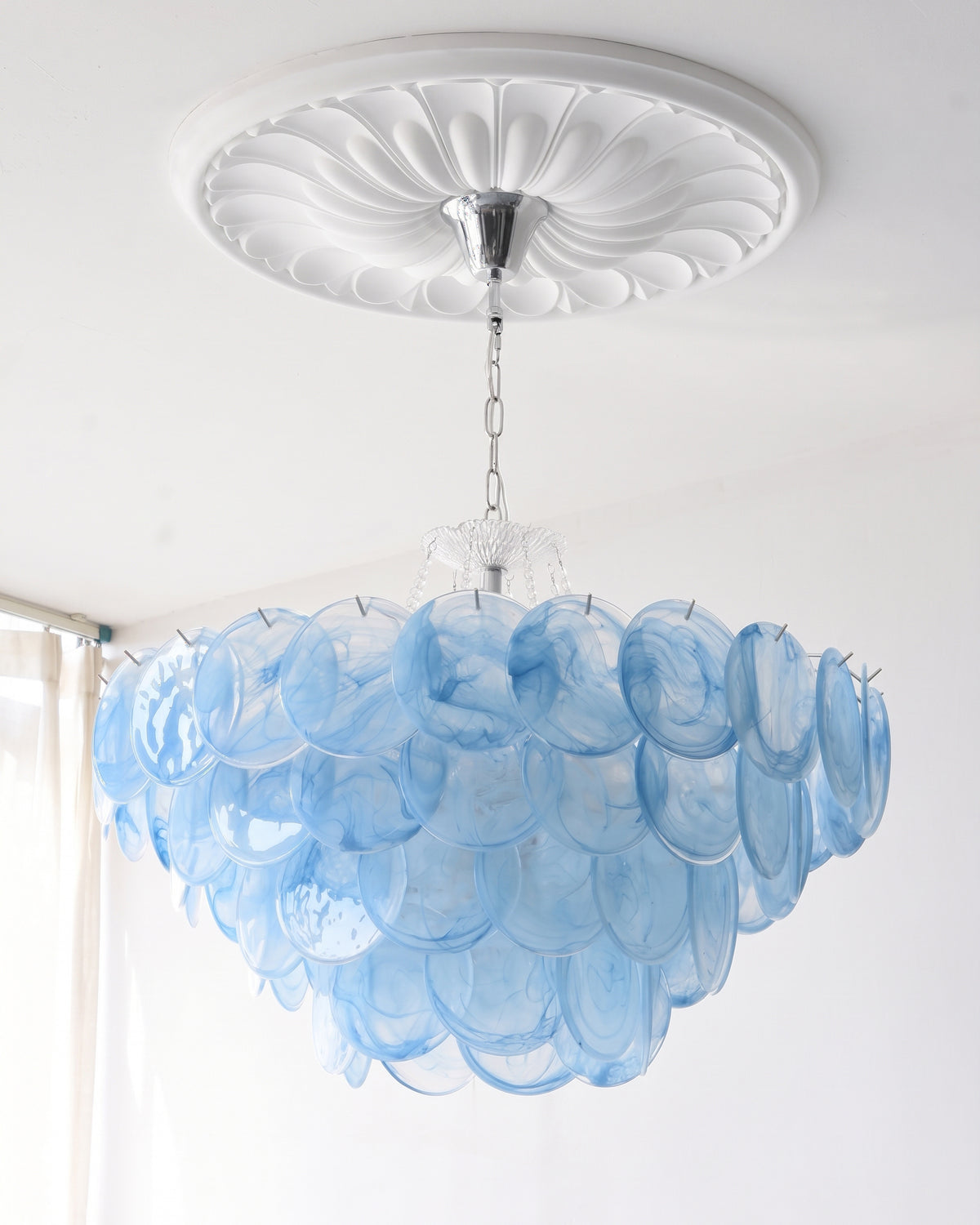 Keanu Ripple Glass Island Chandelier
