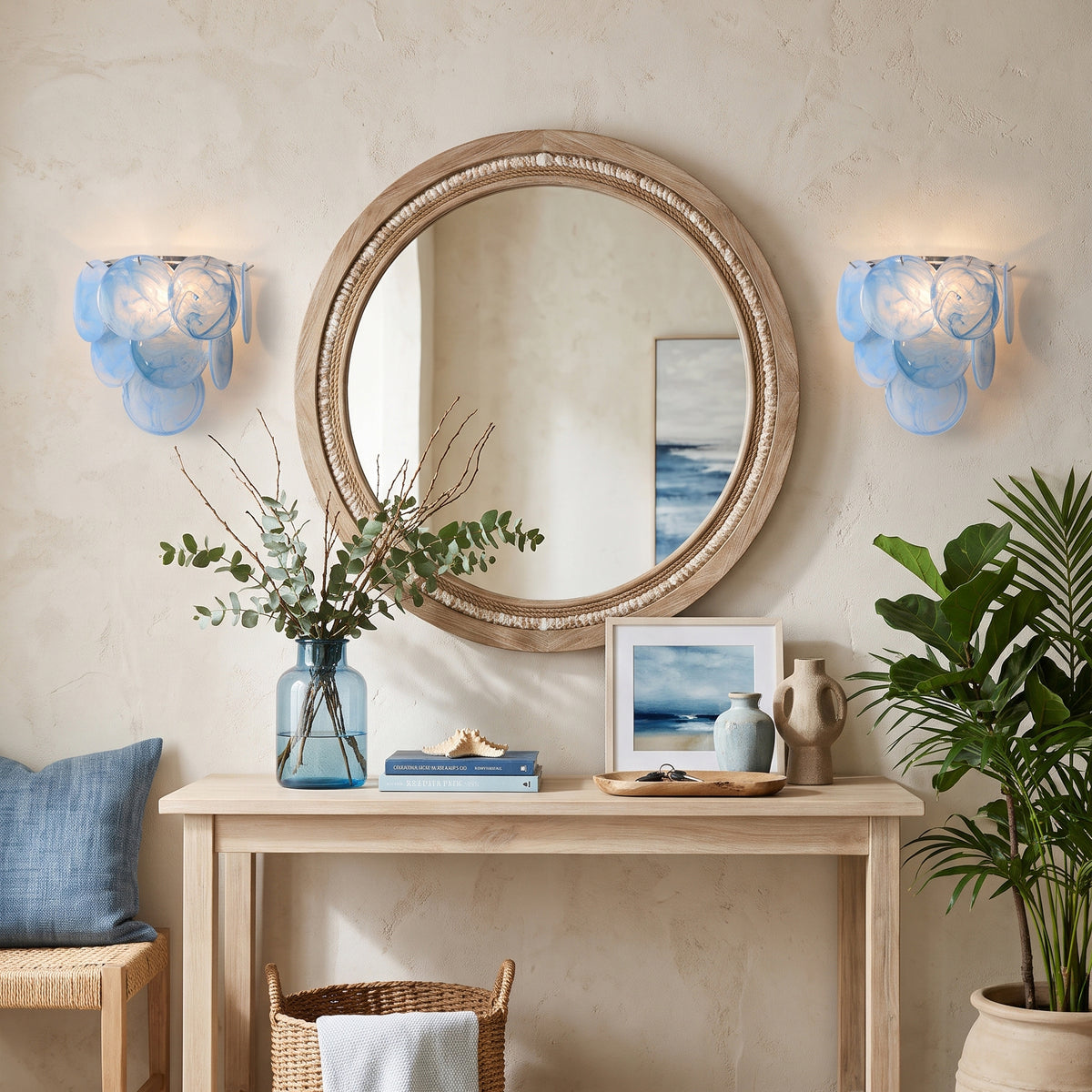 Keanu Ripple Glass Wall Sconce