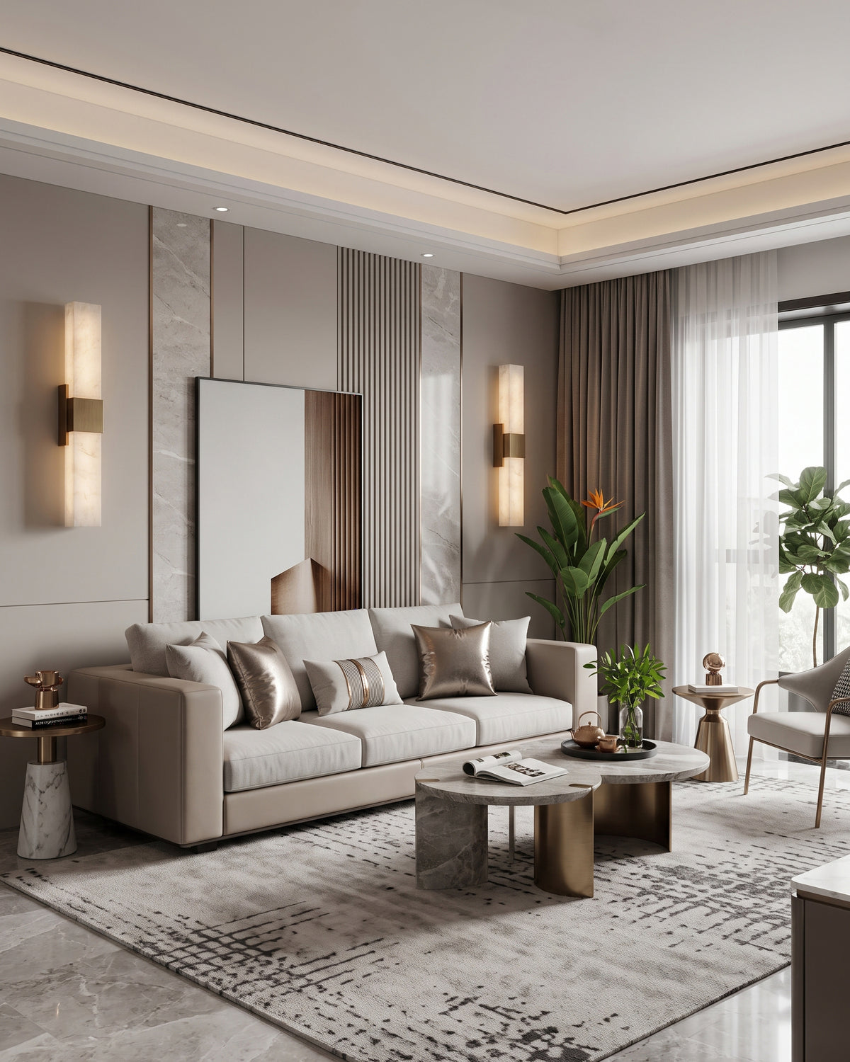 مصباح Kensington Alabaster الجداري