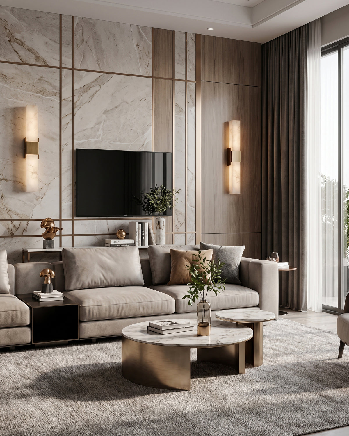 مصباح Kensington Alabaster الجداري