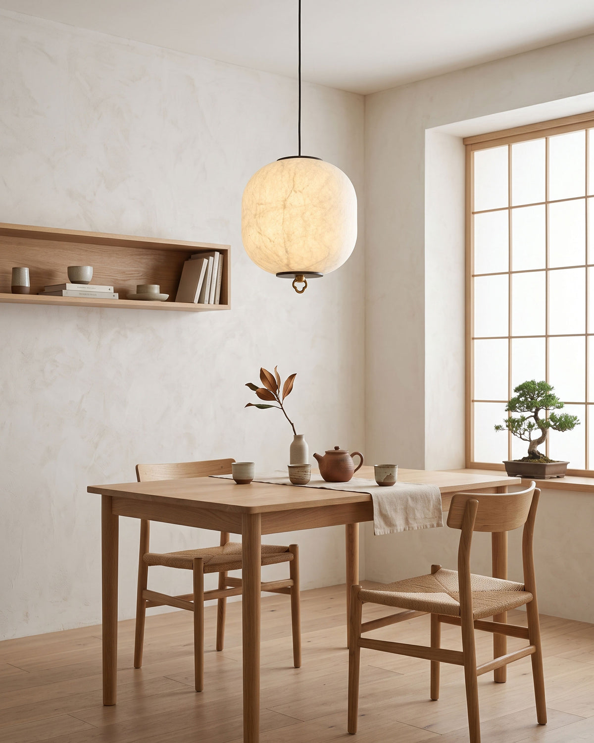 Kian Mulberry Silk Pendant Light