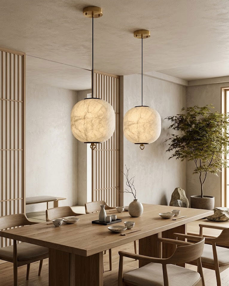 Kian Mulberry Silk Pendant Light