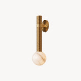 Kidd Globe Alabaster Wall Sconce