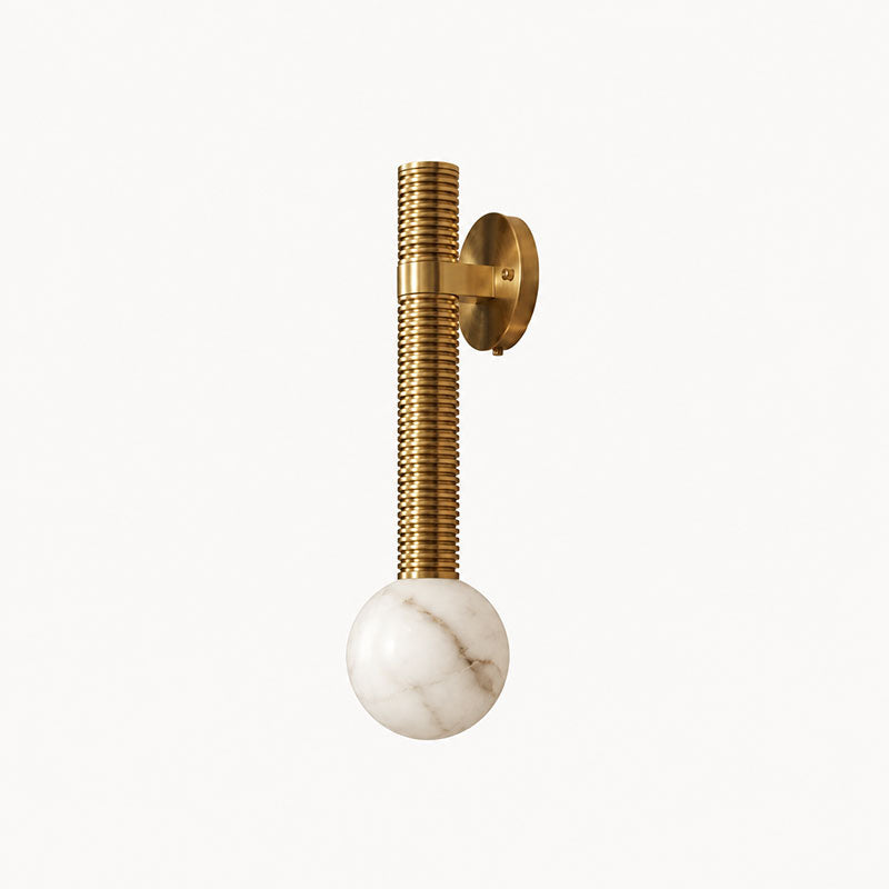 Kidd Globe Alabaster Wall Sconce