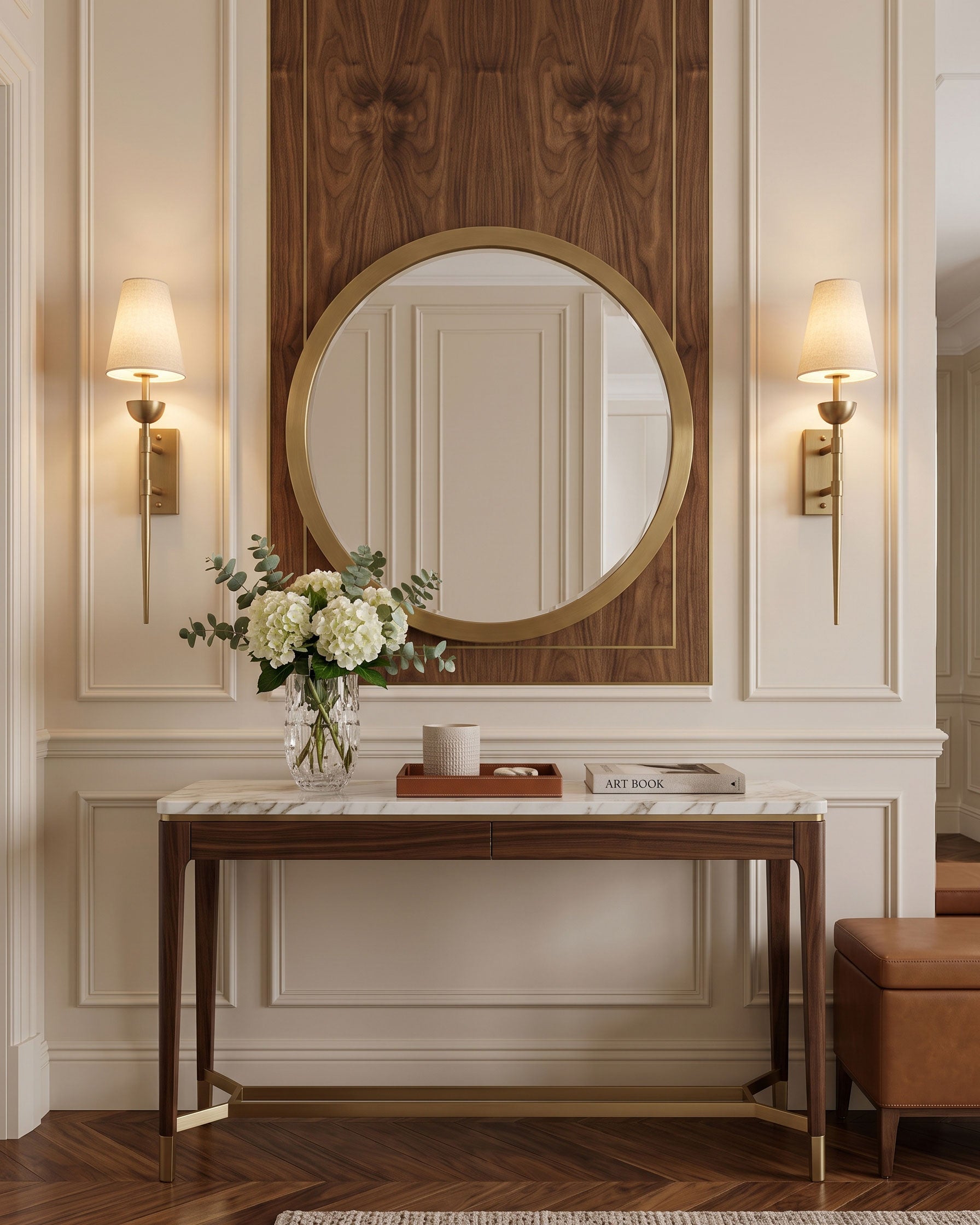 Kincaid Brass Fabric Wall Sconce