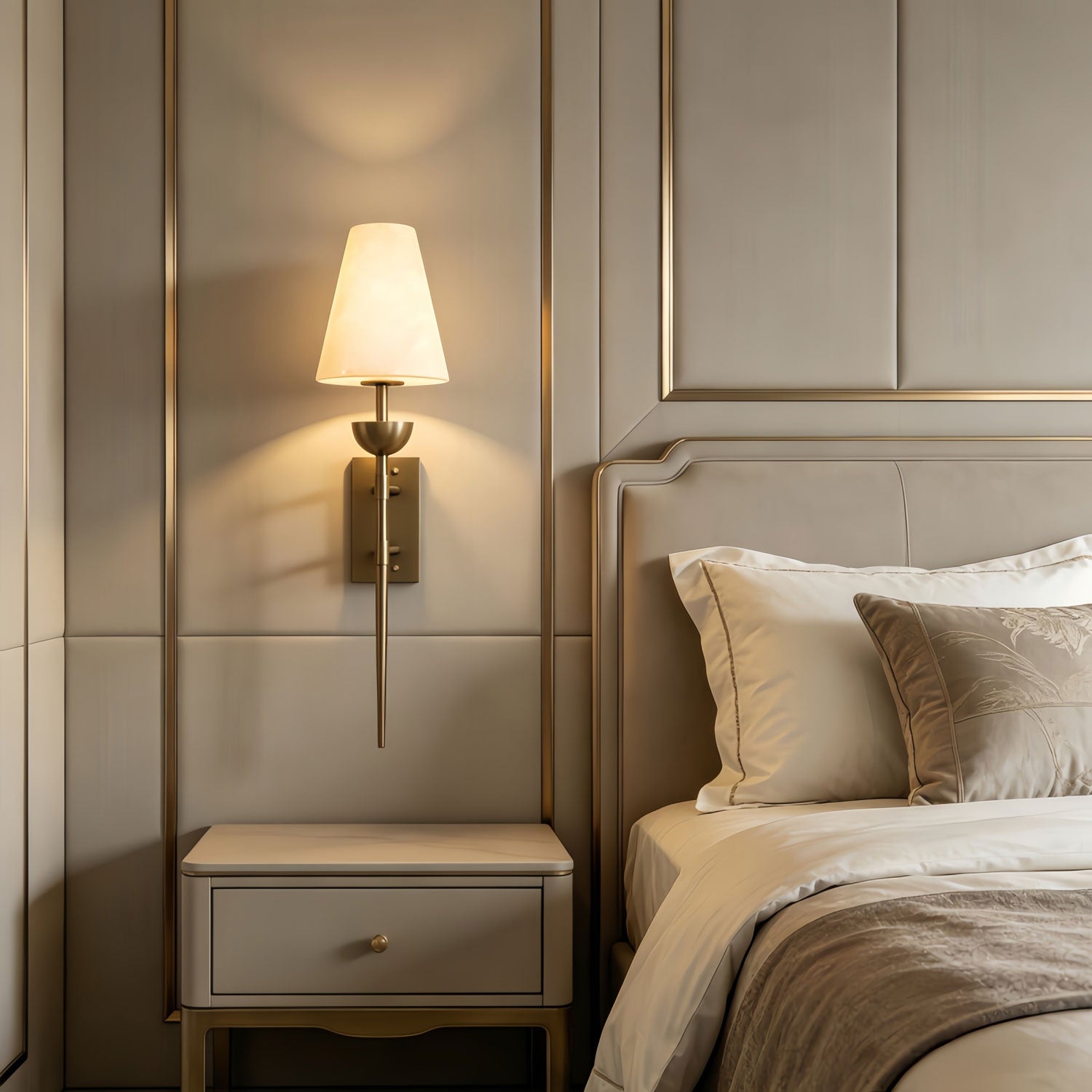 Kincaid Brass Fabric Wall Sconce