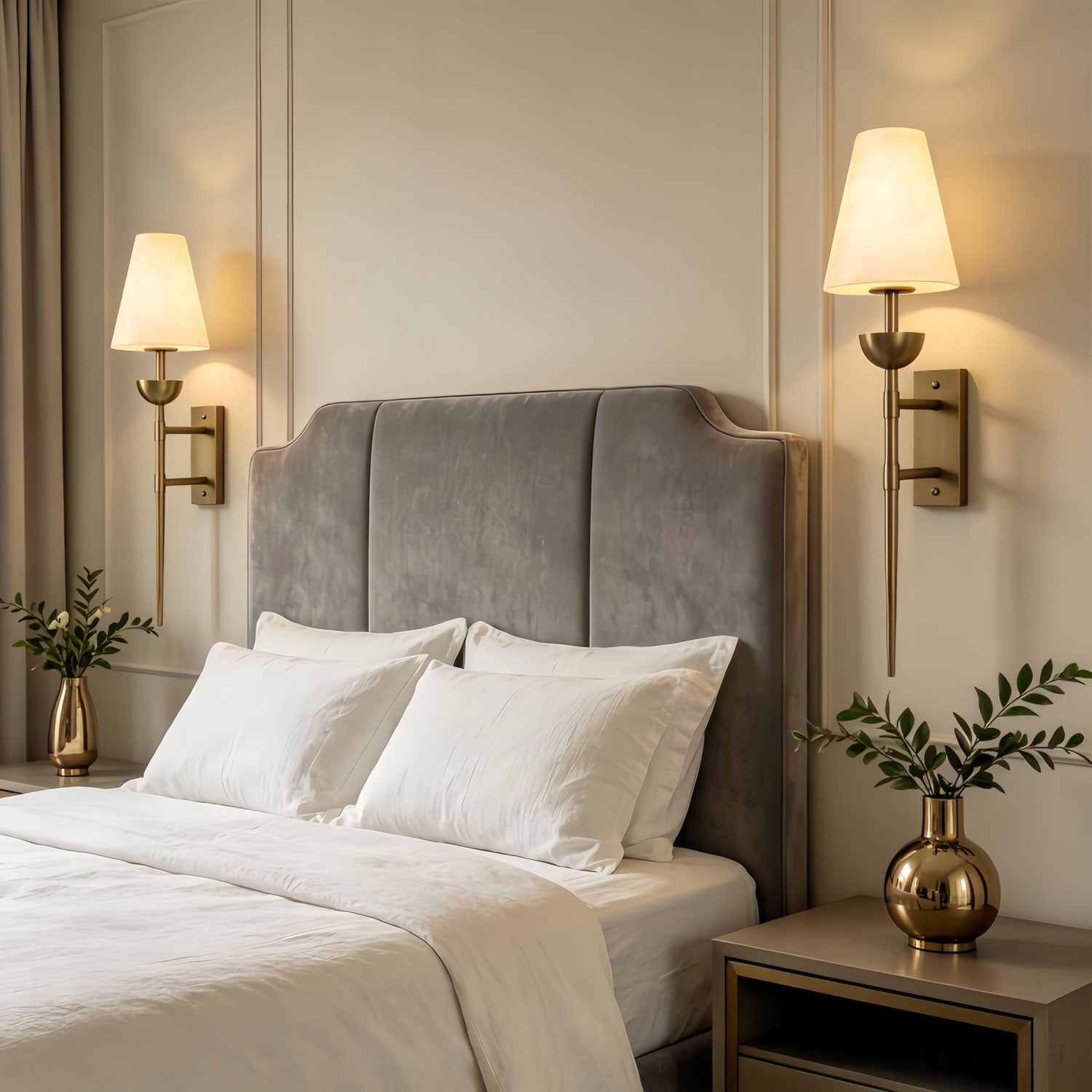 Kincaid Brass Fabric Wall Sconce