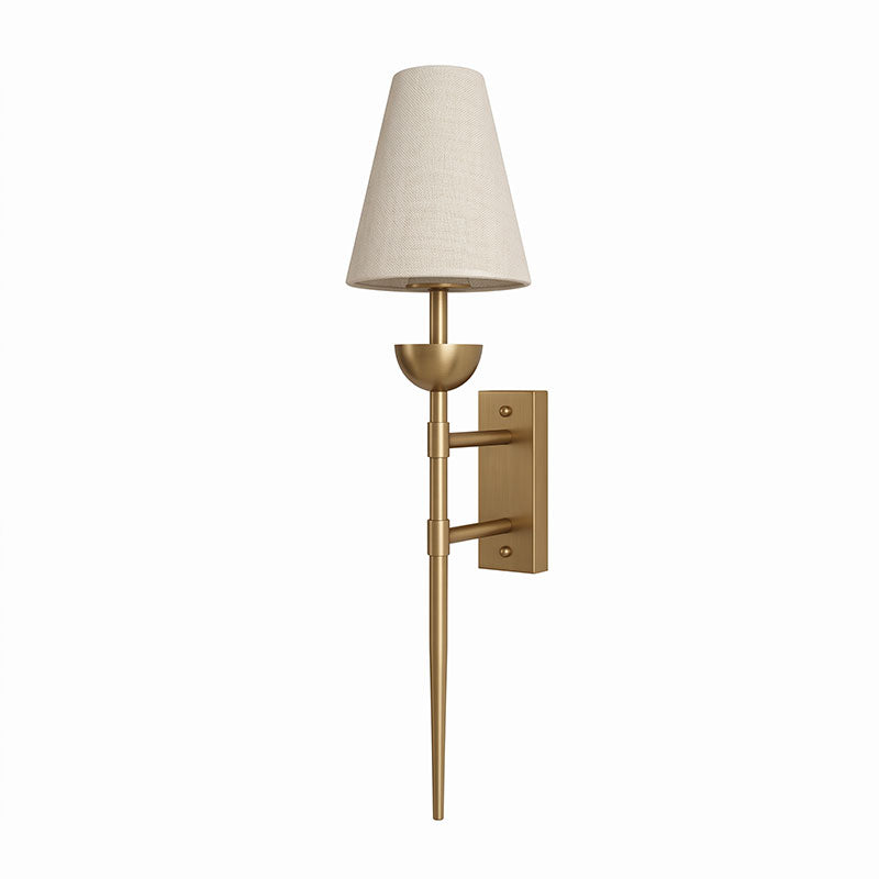 Kincaid Brass Fabric Wall Sconce