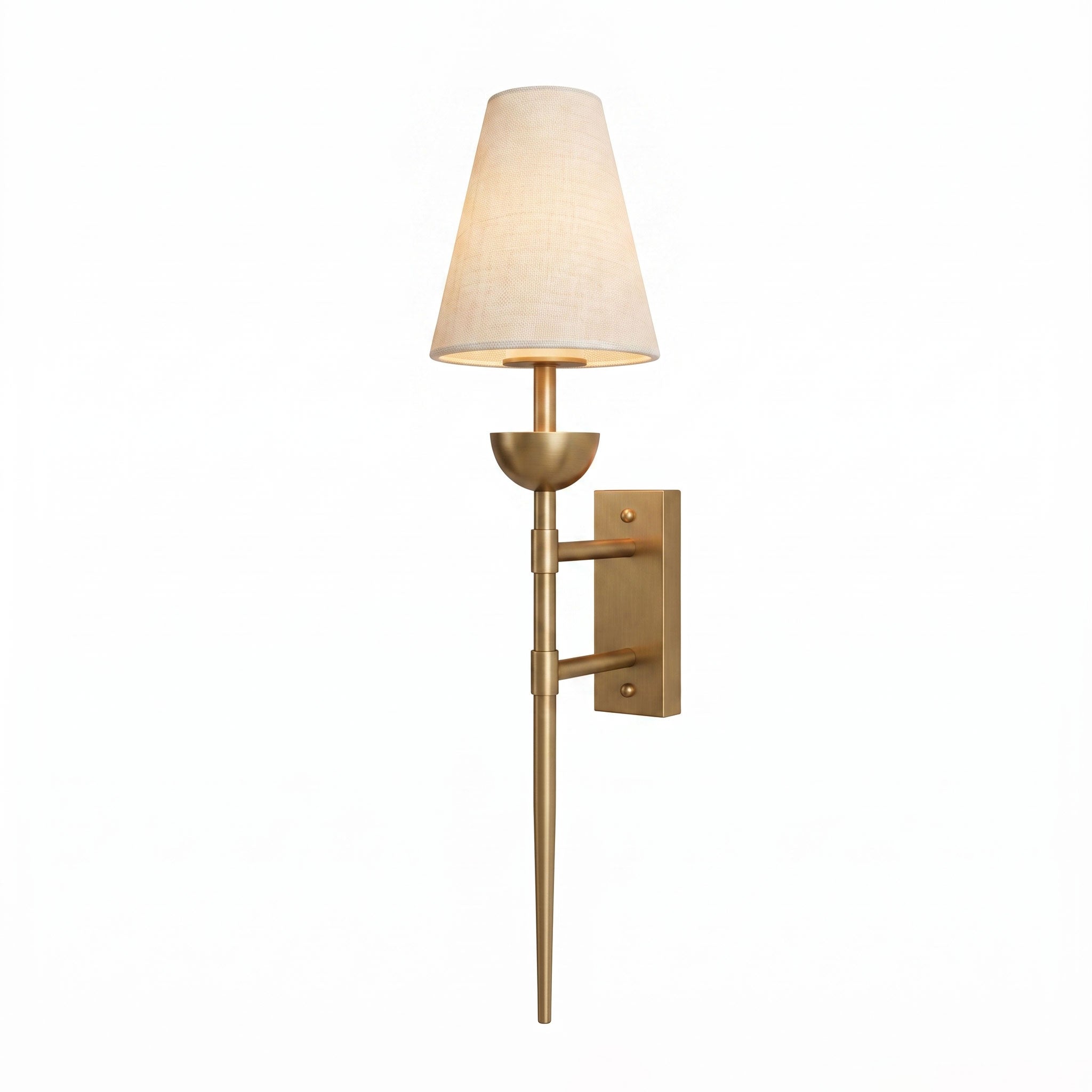 Kincaid Brass Fabric Wall Sconce