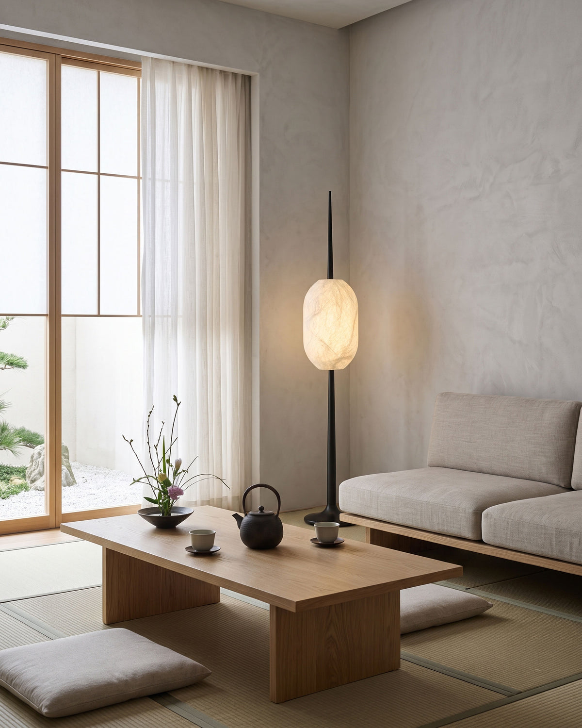 Kiran Mulberry Silk Floor Lamp