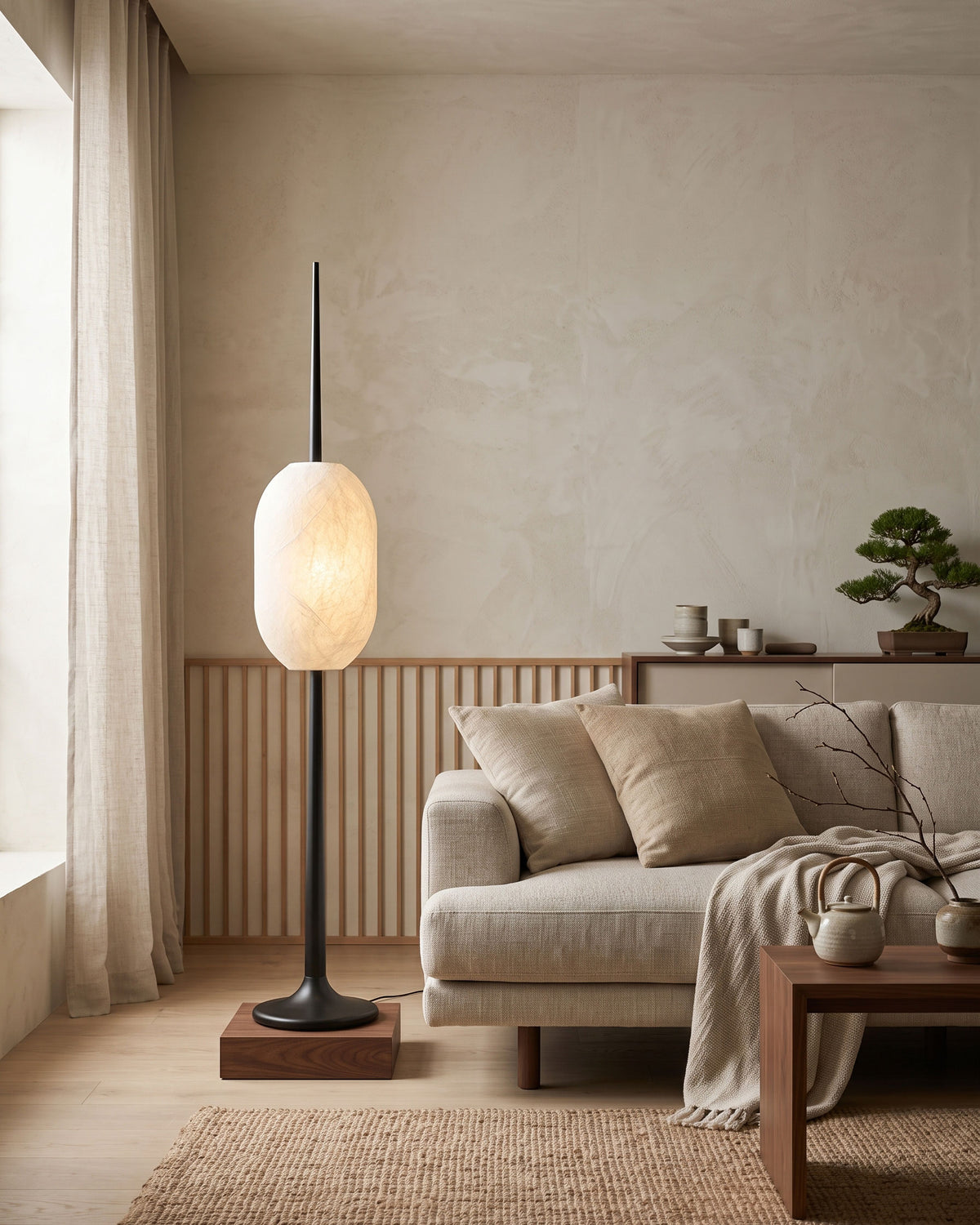 Kiran Mulberry Silk Floor Lamp
