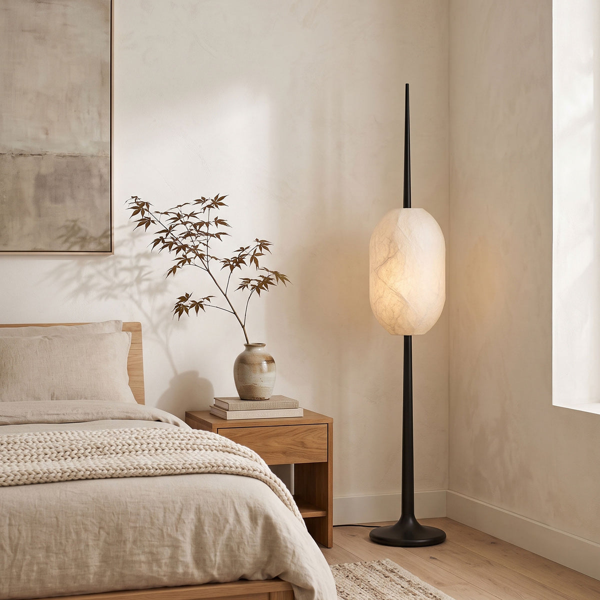 Kiran Mulberry Silk Floor Lamp