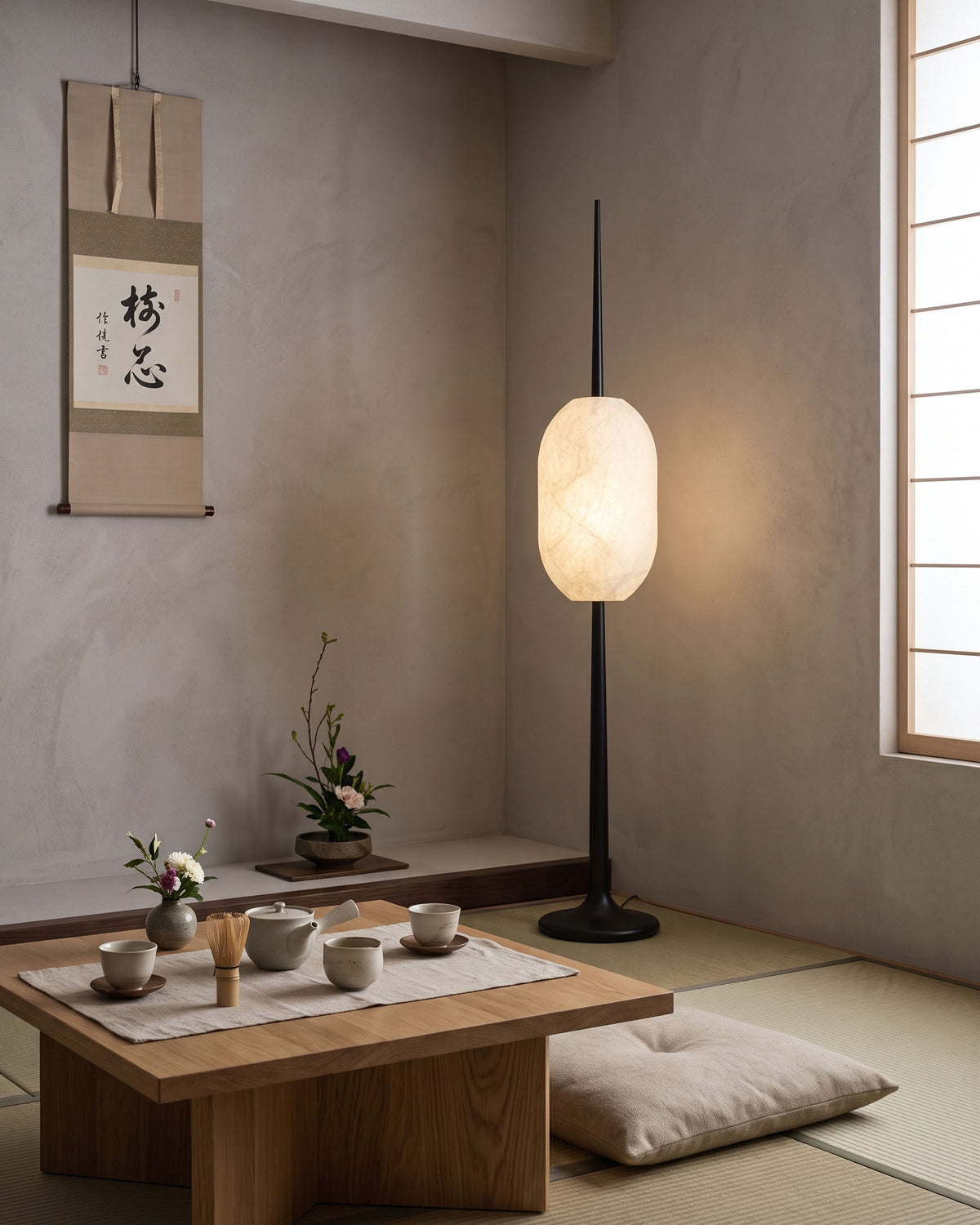 Kiran Mulberry Silk Floor Lamp