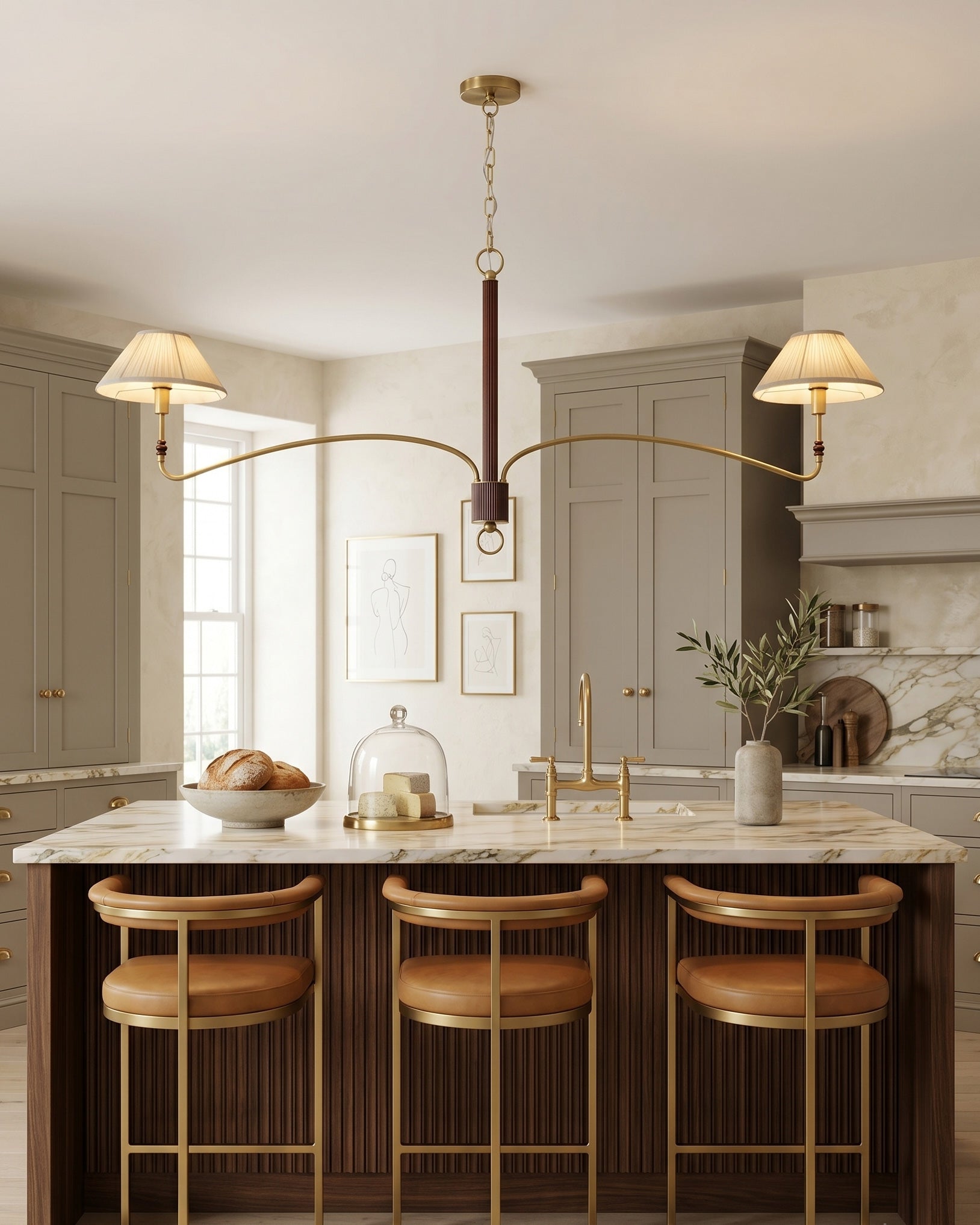 Laurent Pleated Chandelier