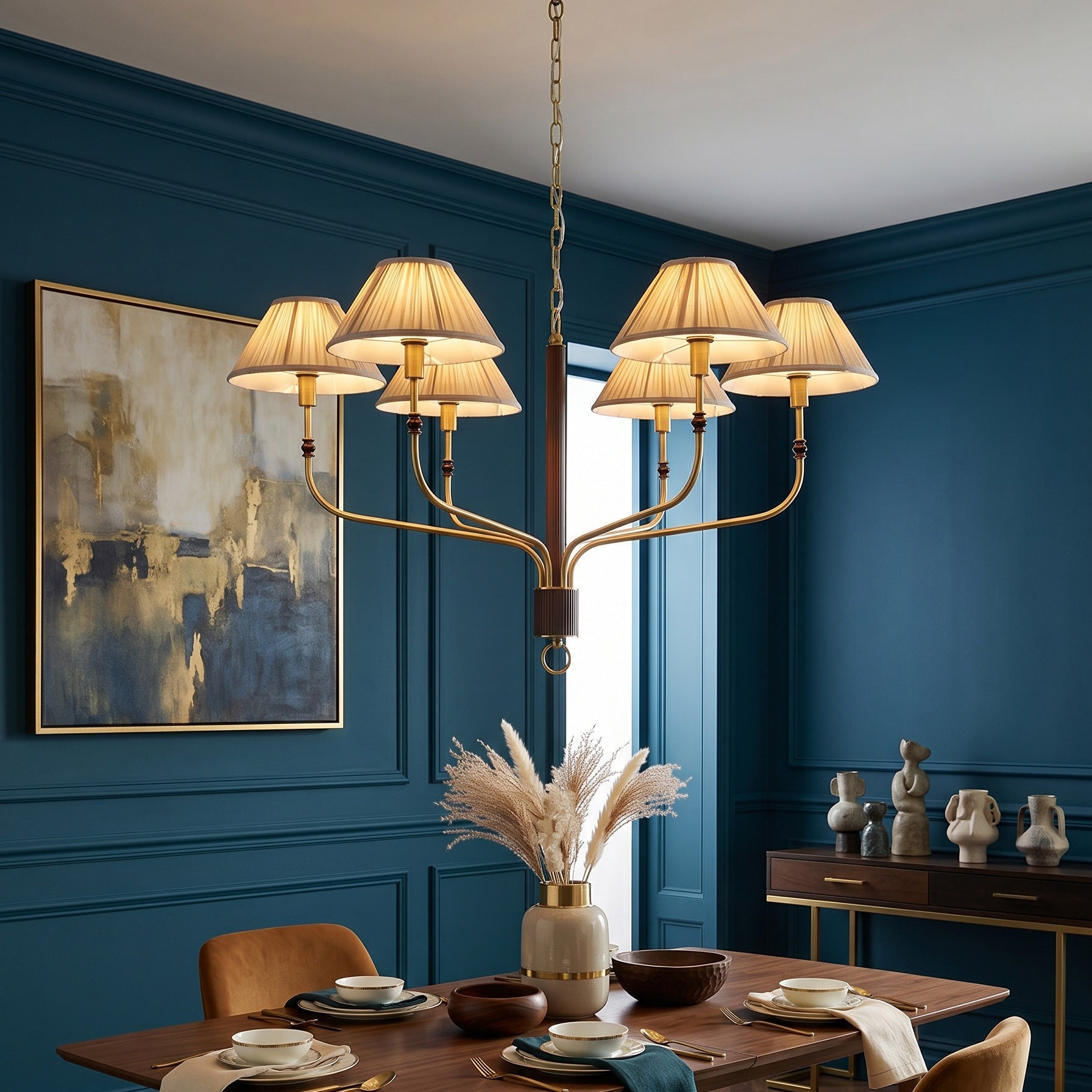 Laurent Pleated Chandelier