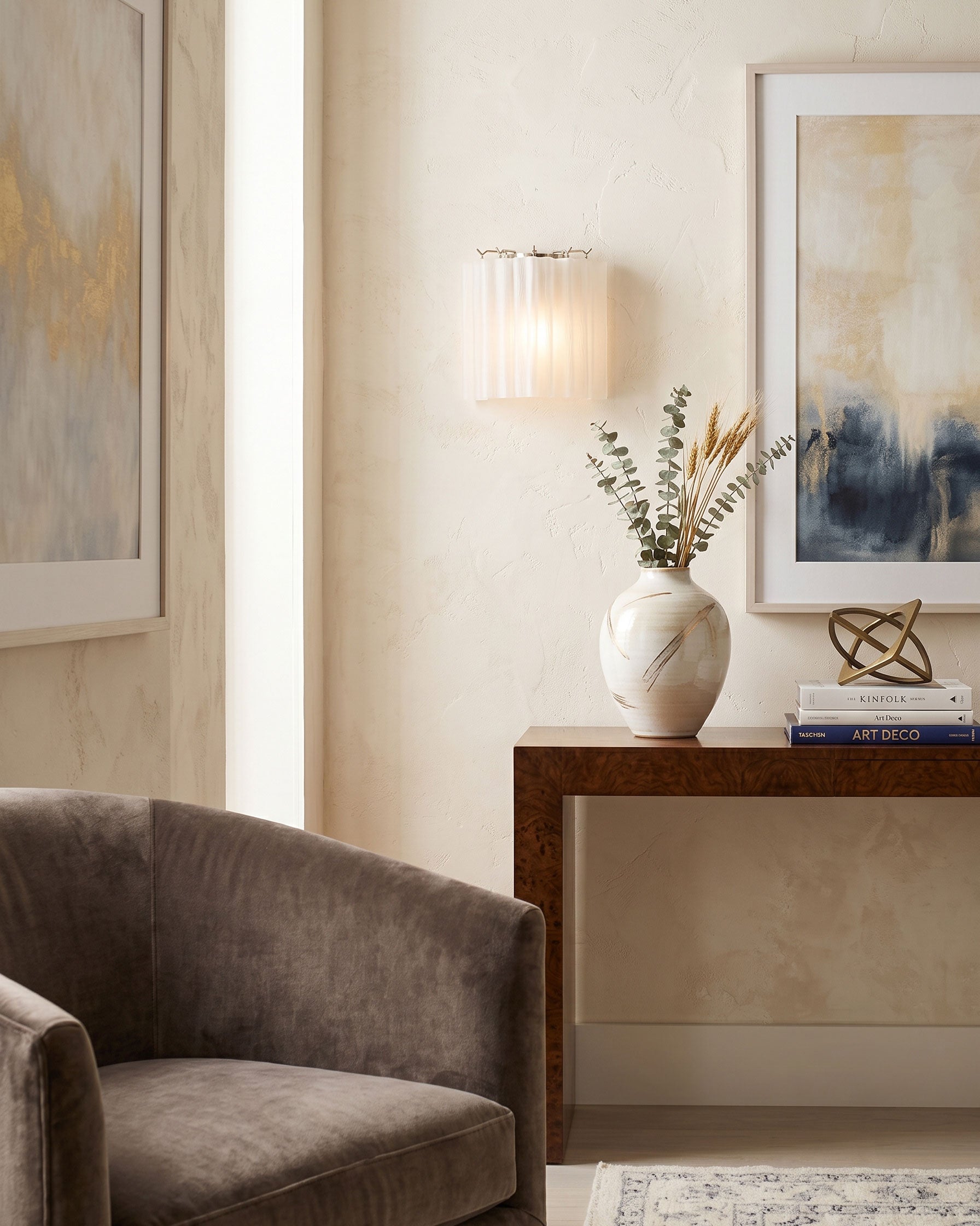 Leland Fluted Glass Wall Sconce