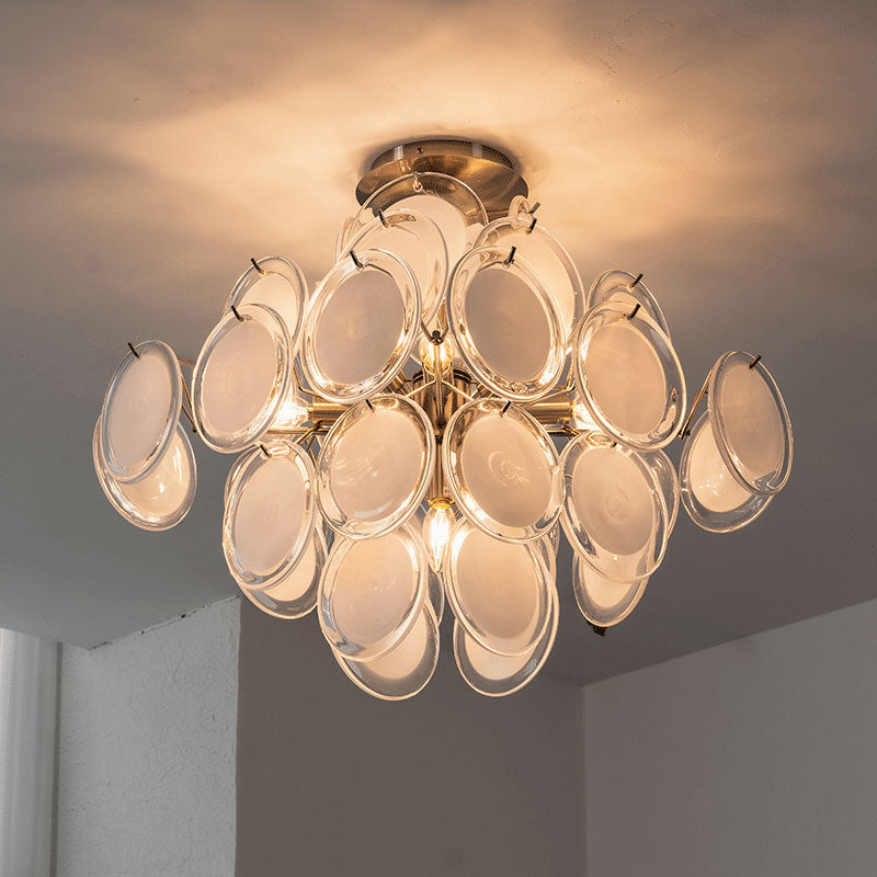 Benton Glass Disc Flush Mount