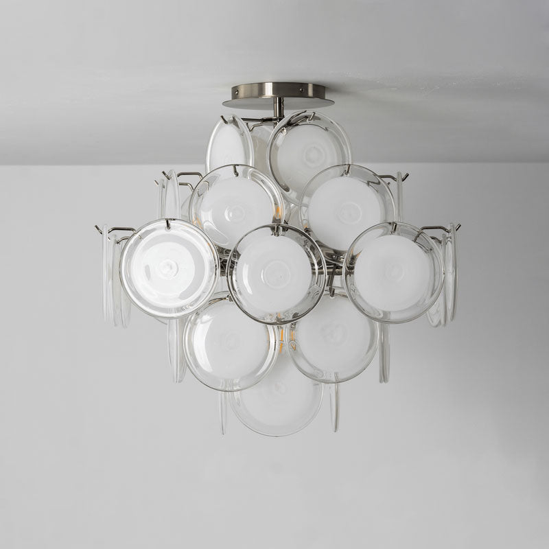 Benton Glass Disc Flush Mount