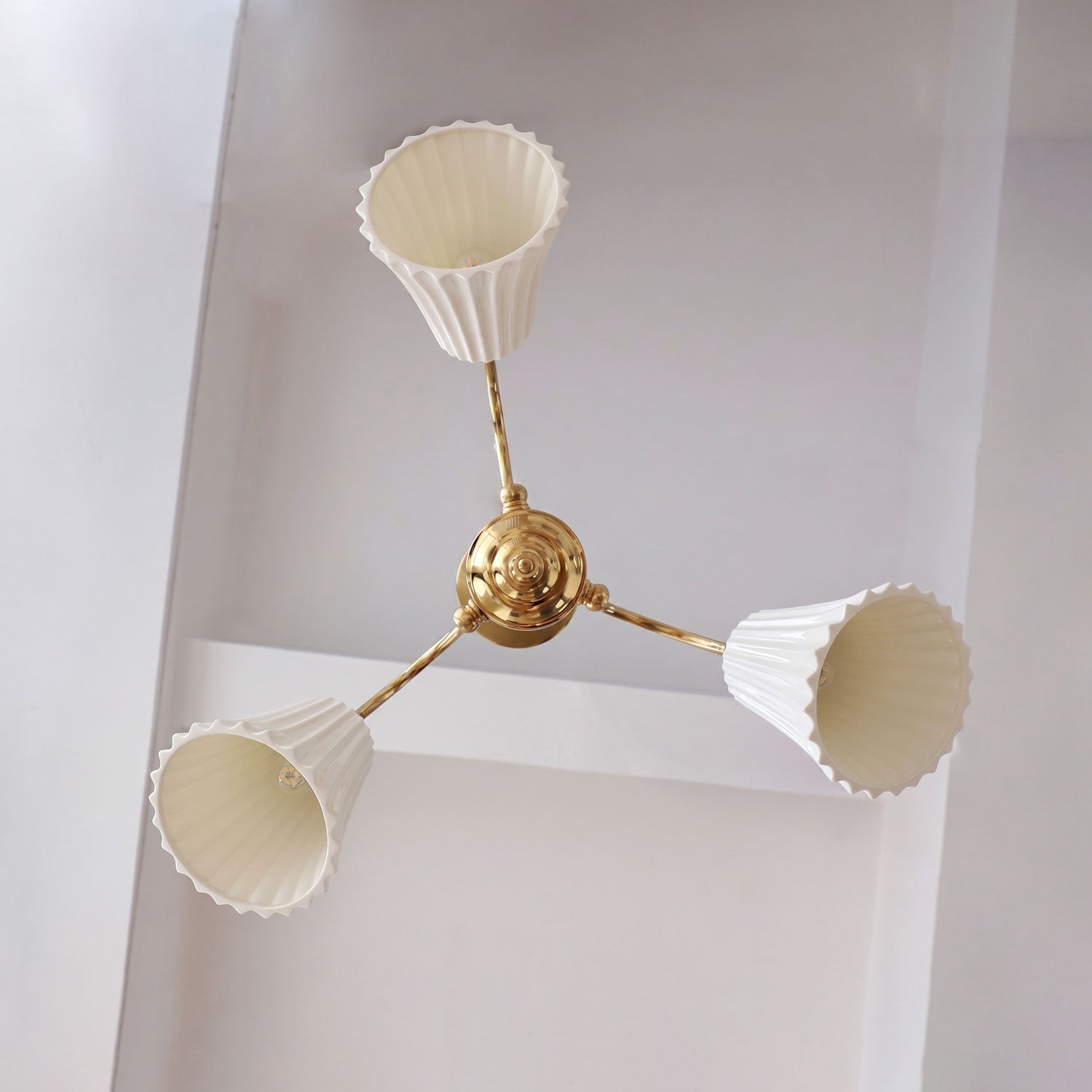 Leona Fluted Ceramic Chandelier