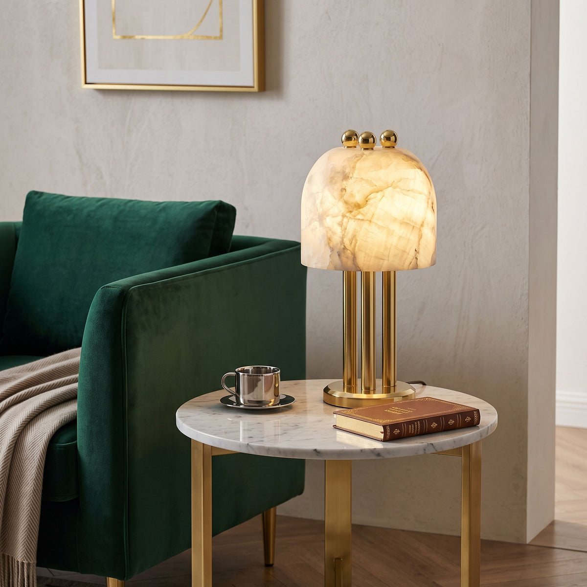 Leopold Sculptural Alabaster Table Lamp
