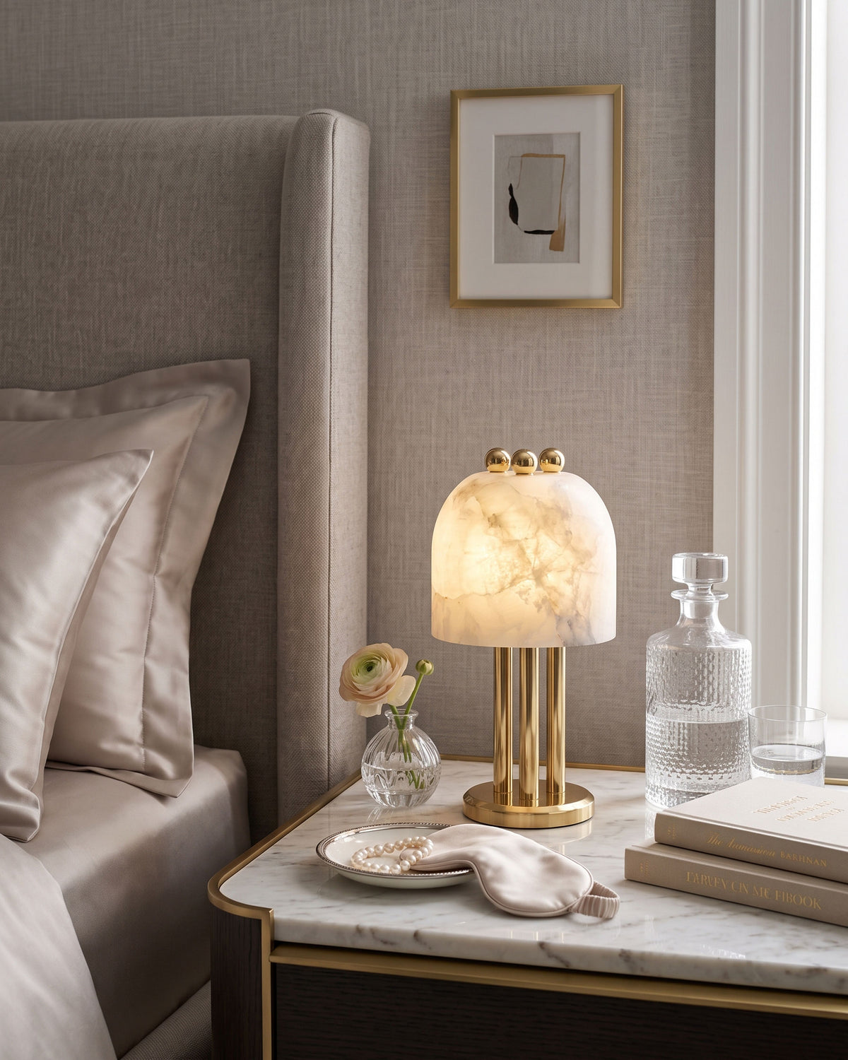 Leopold Sculptural Alabaster Table Lamp