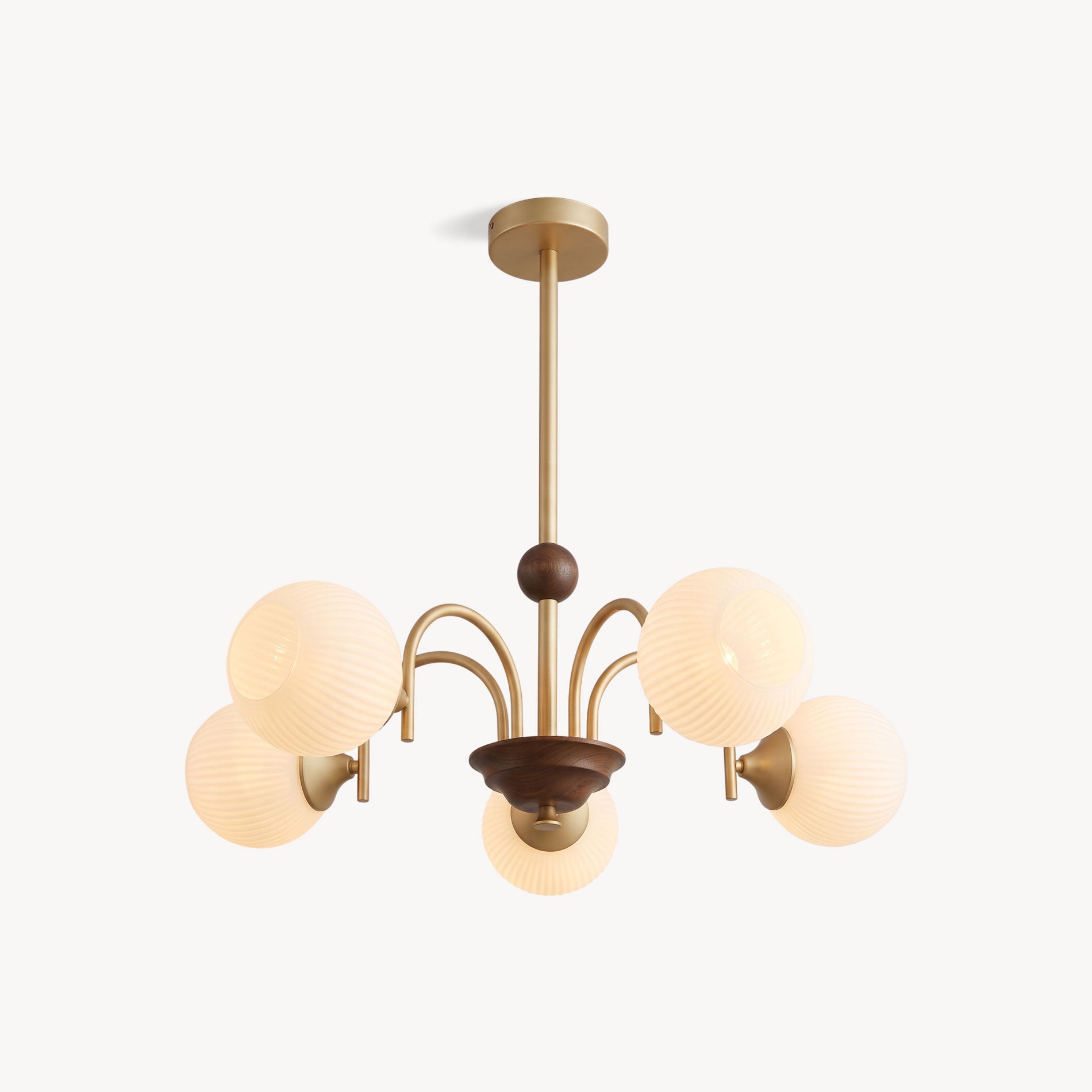 Linus Retro Glass Chandelier