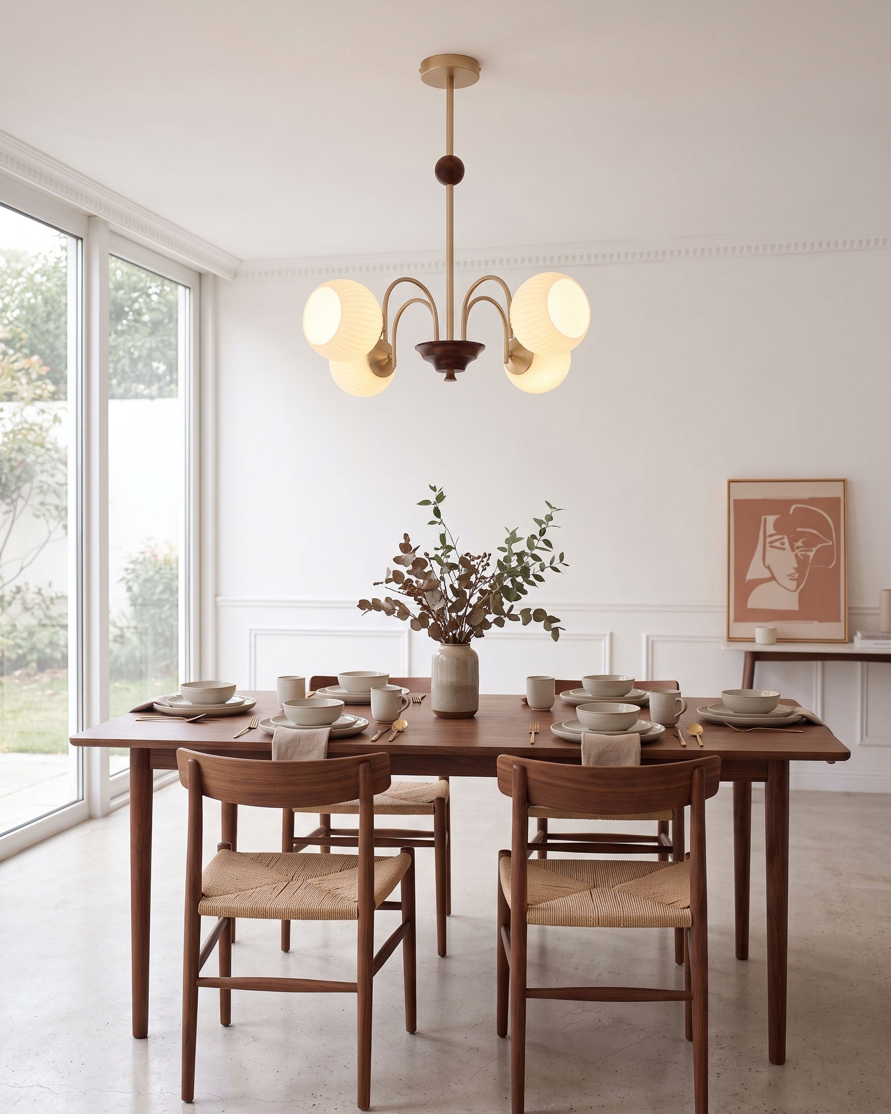 Linus Retro Glass Chandelier