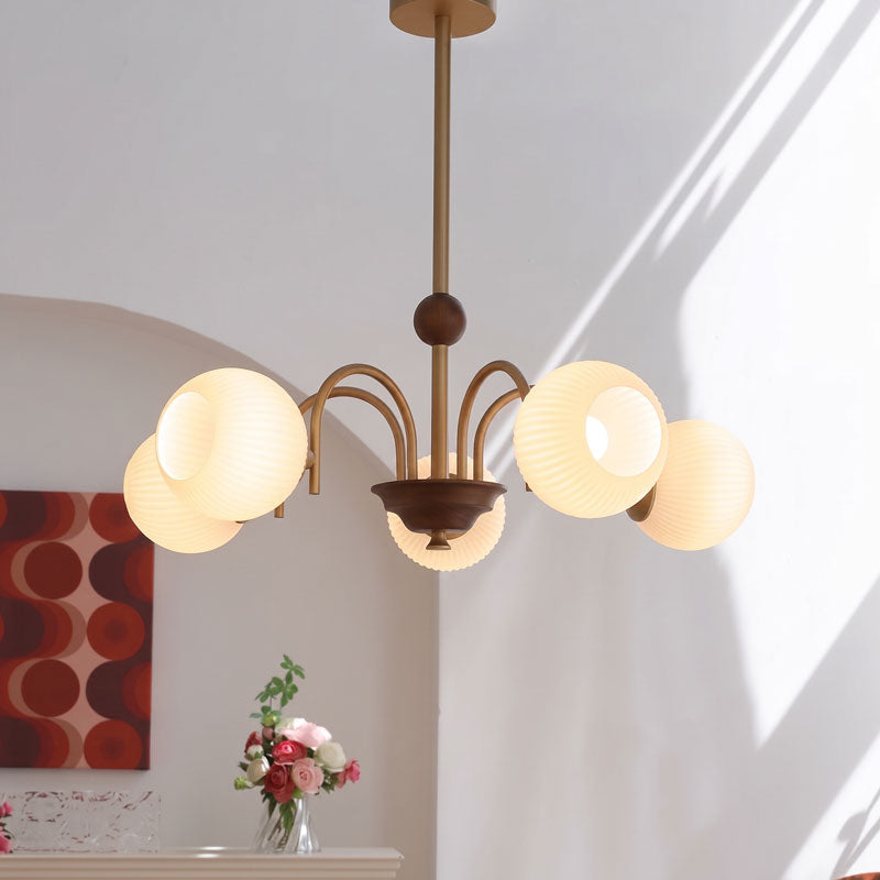 Linus Retro Glass Chandelier