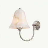Satin Nickel & White Spanish alabaster