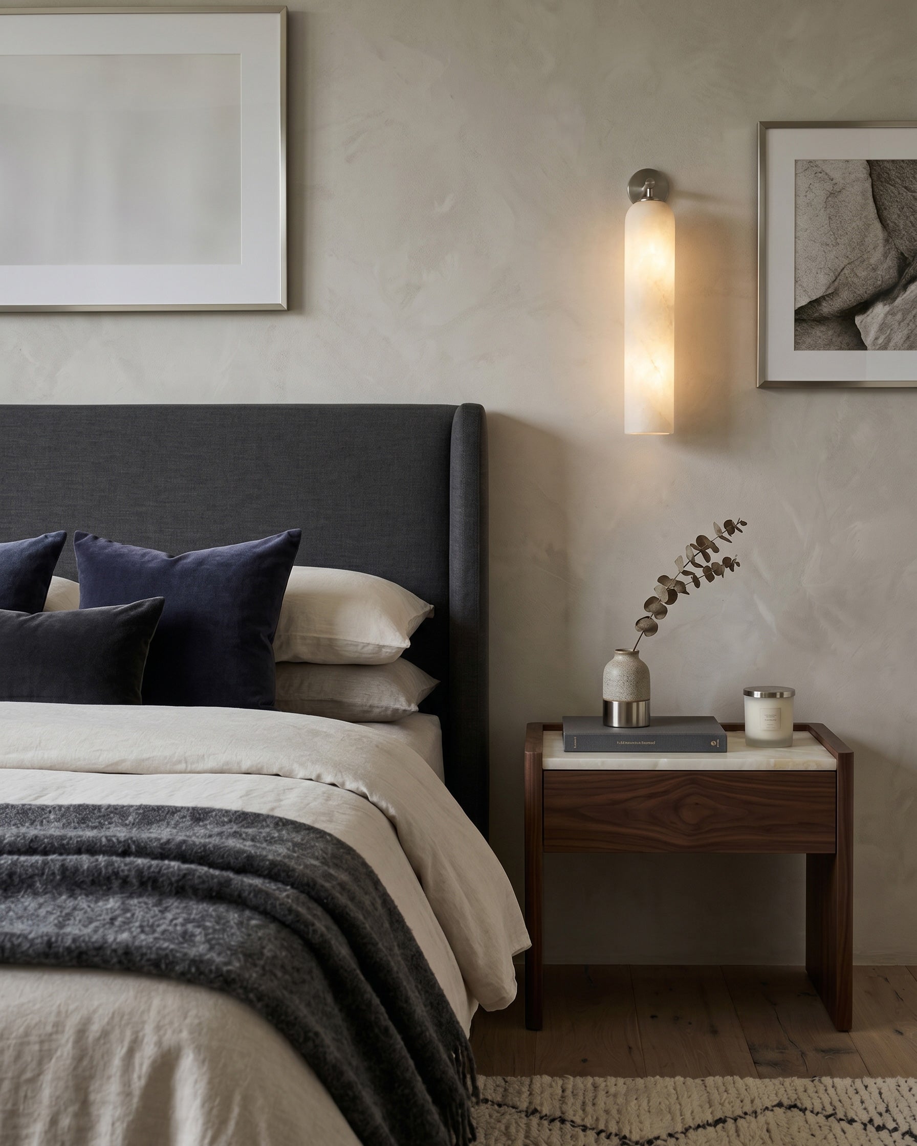 Float Long Alabaster Wall Sconce