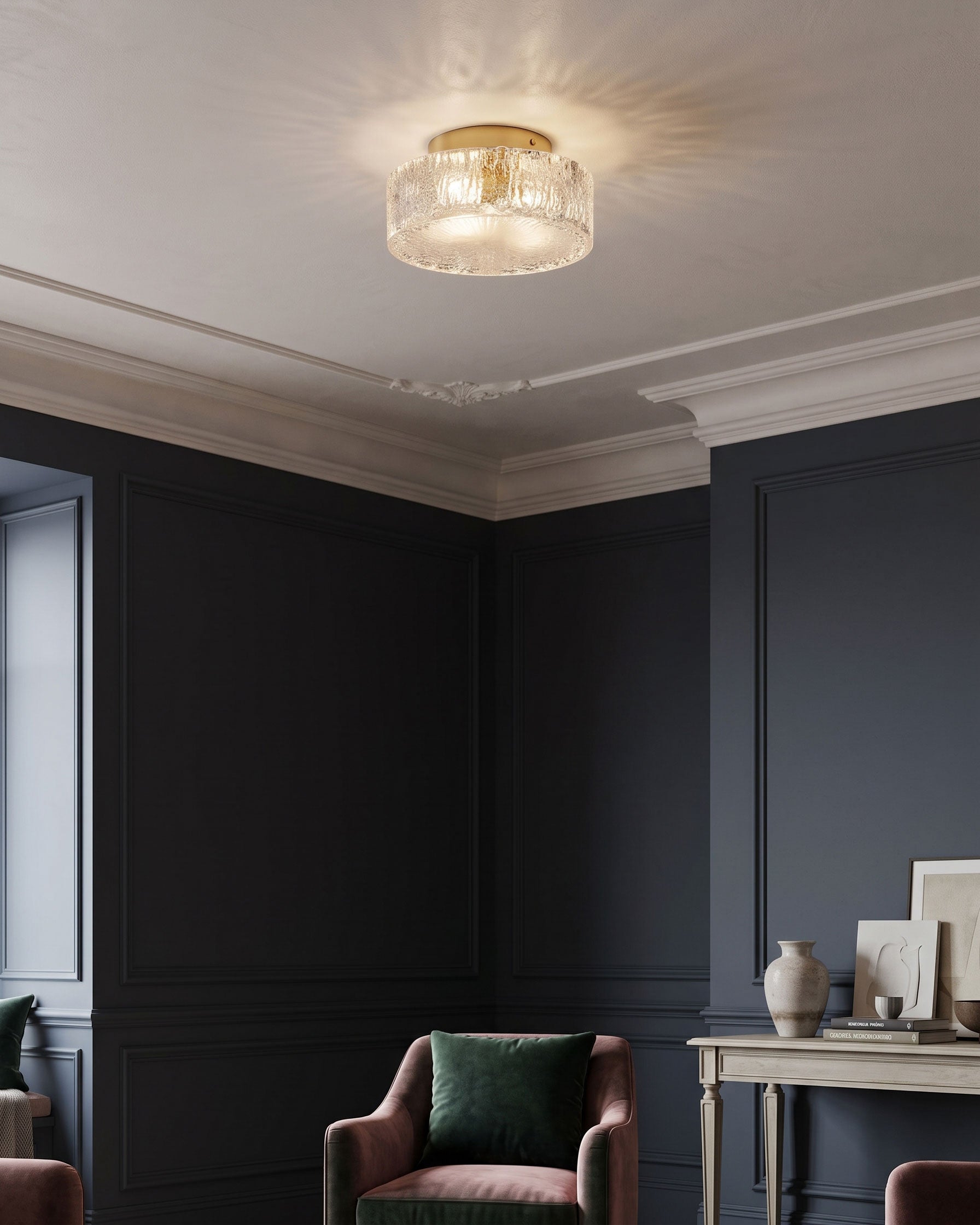 Lowell Brass Ice Semi-Flush Mount